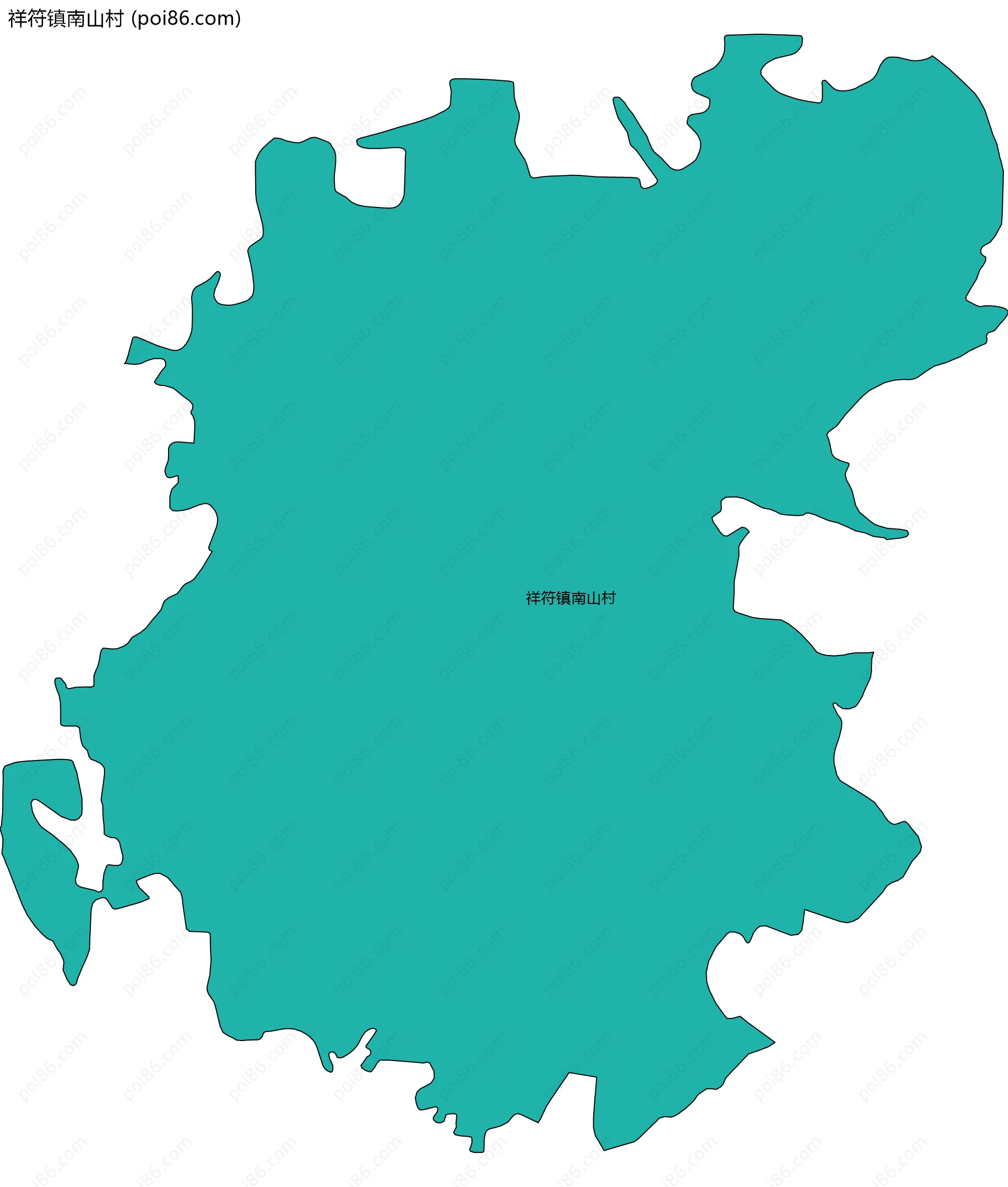 祥符镇南山村边界地图
