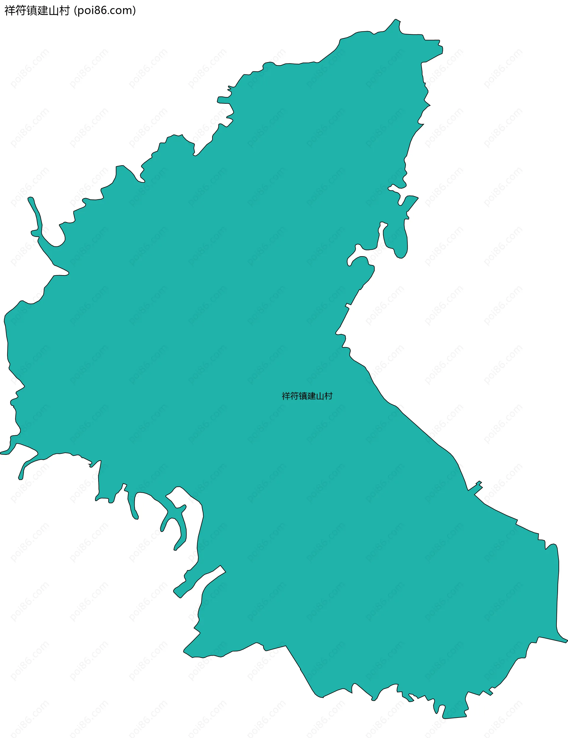 祥符镇建山村边界地图