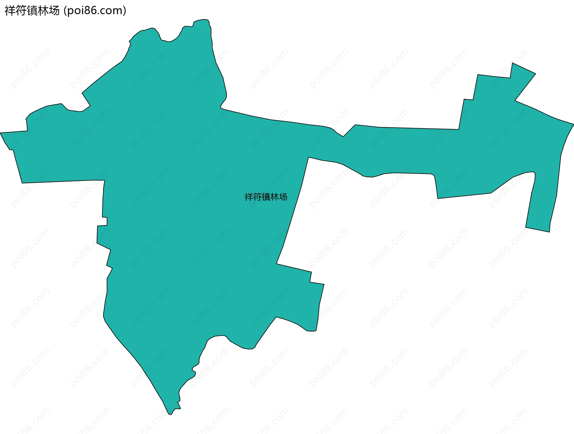 祥符镇林场边界地图