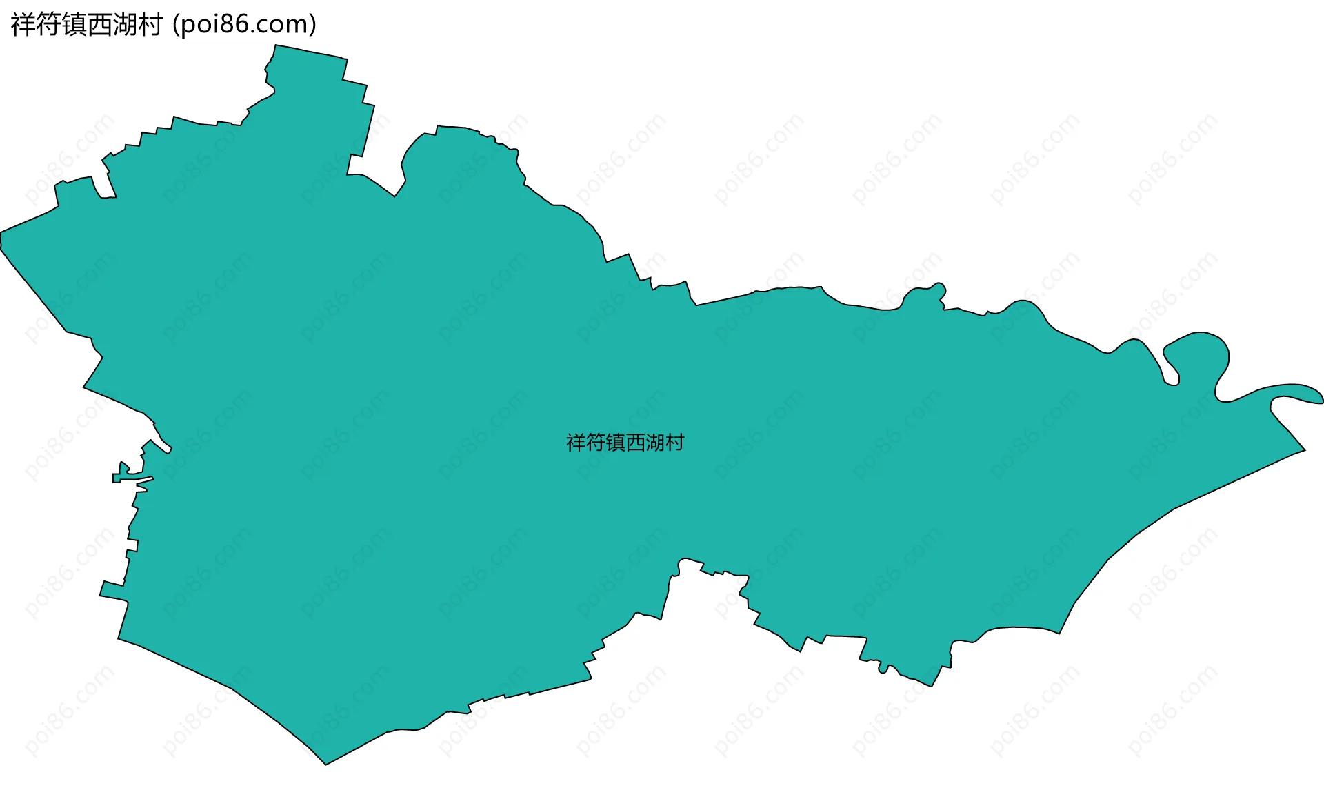 祥符镇西湖村边界地图