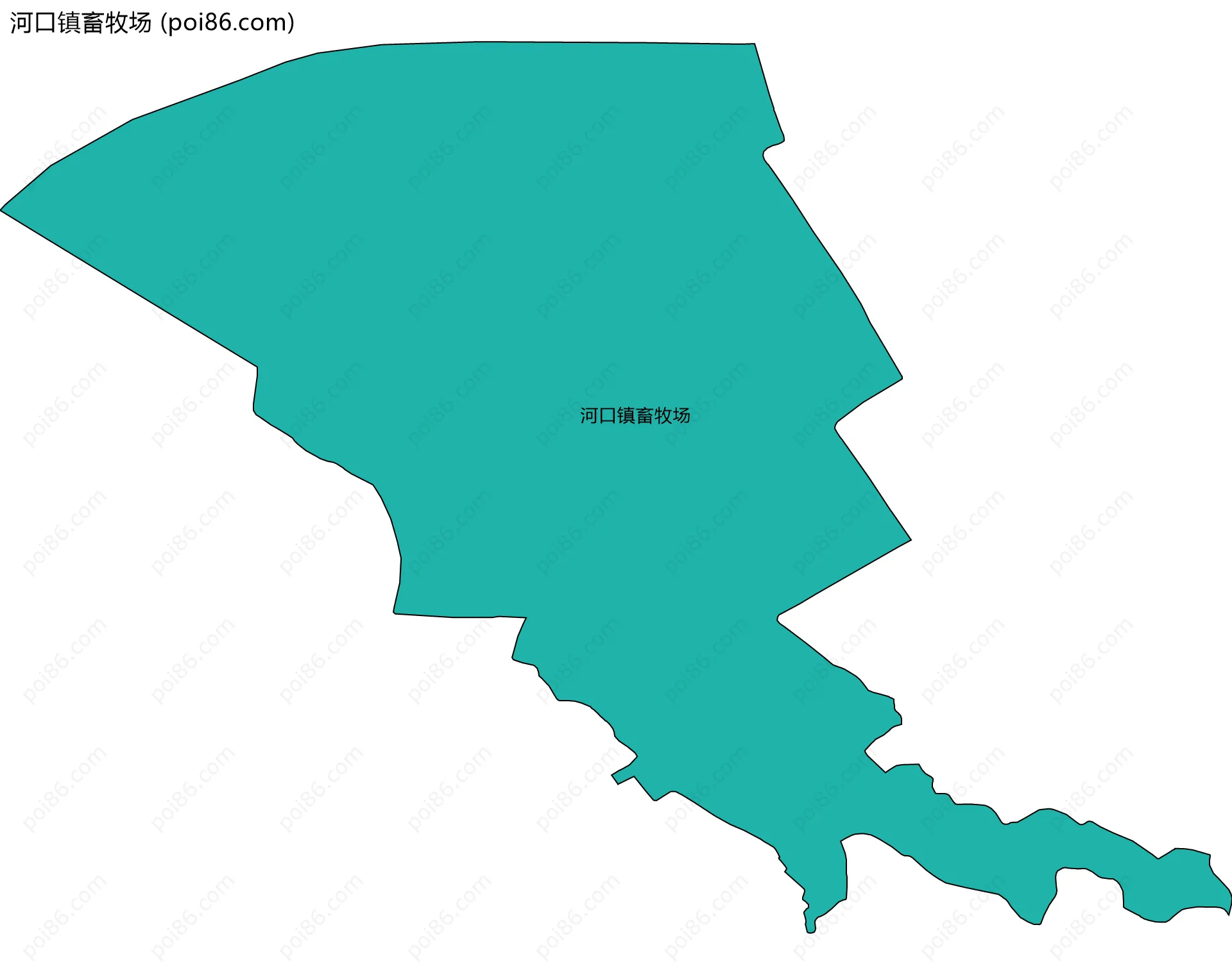 河口镇畜牧场边界地图