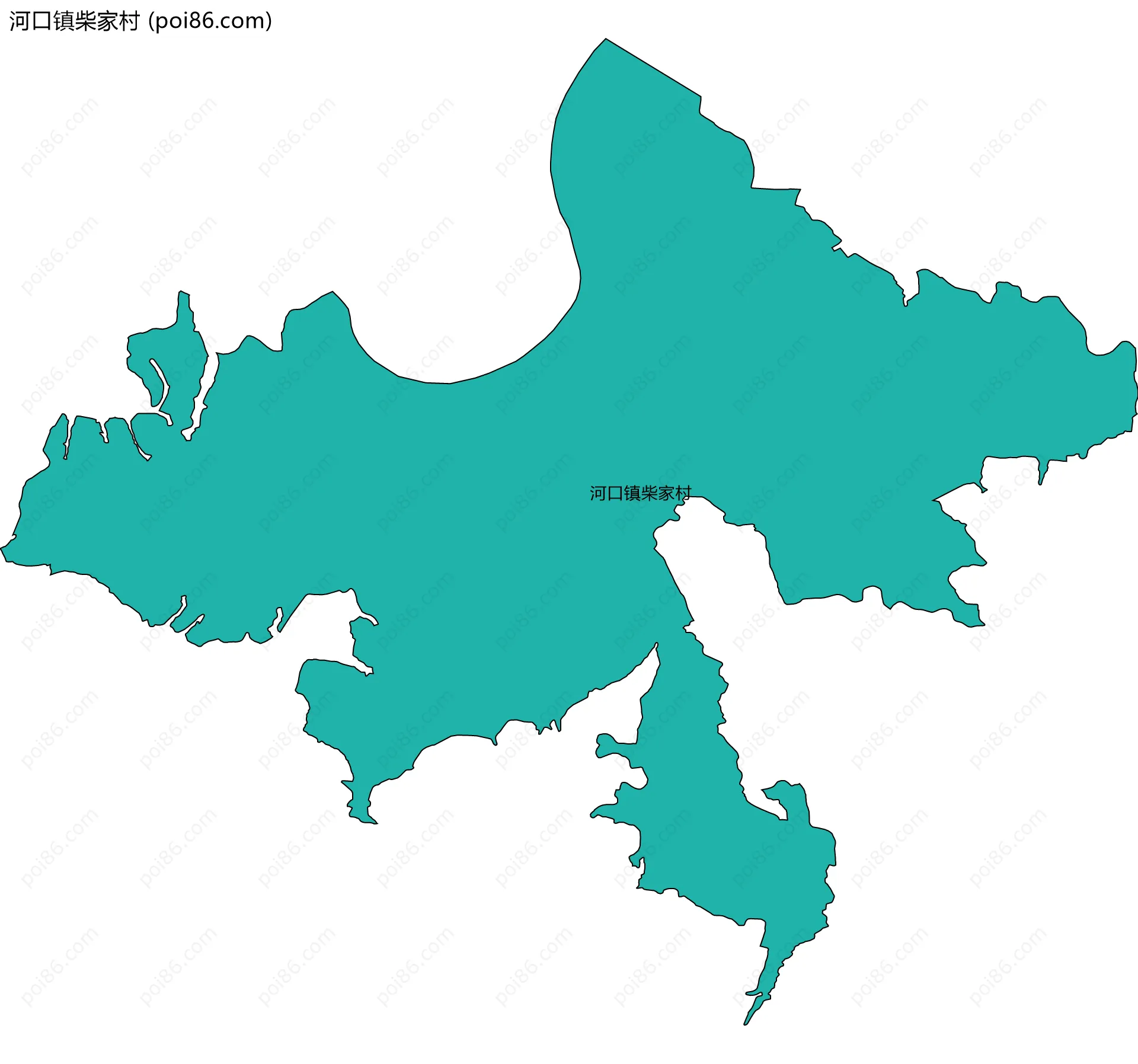 河口镇柴家村边界地图