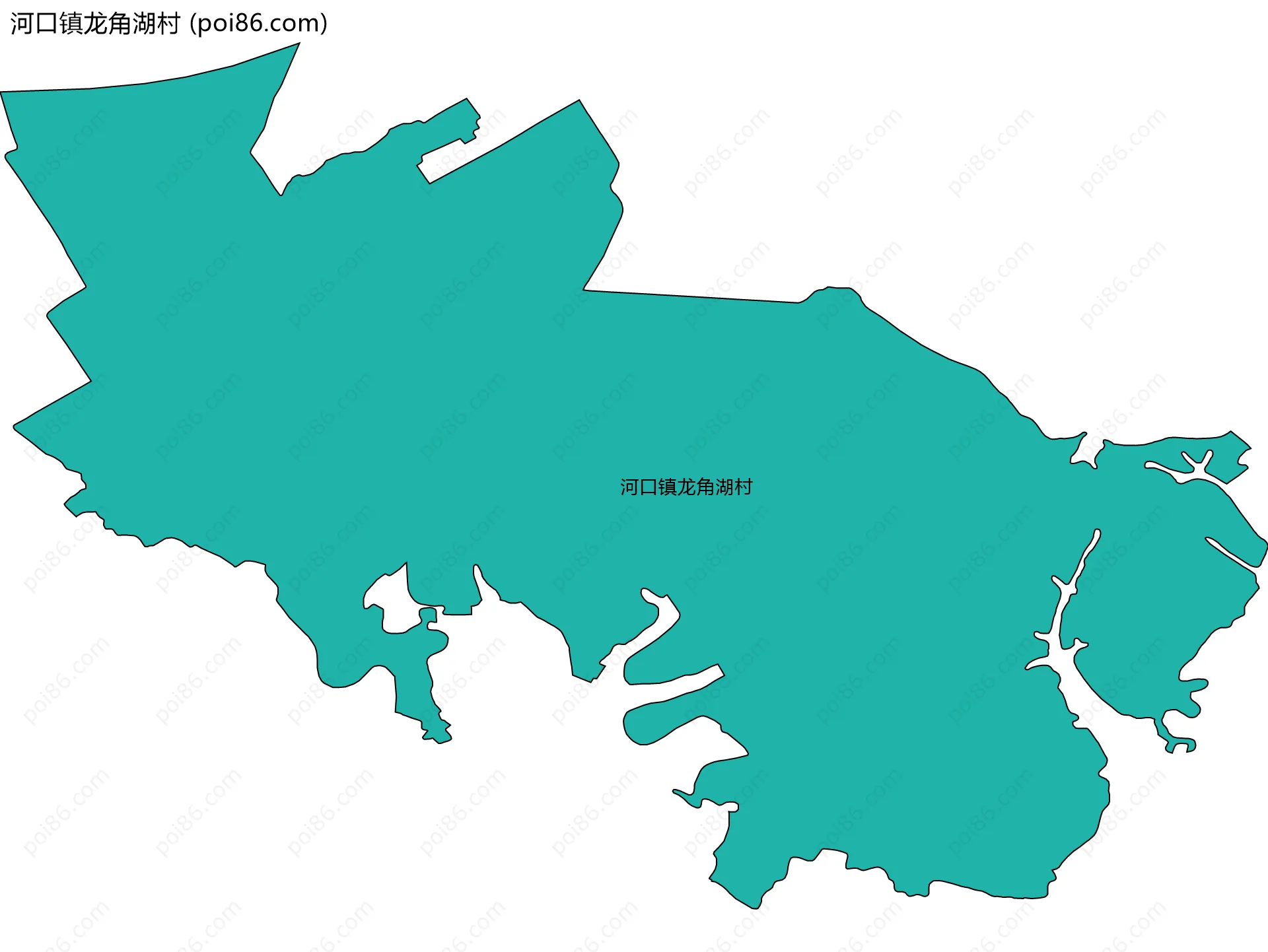 河口镇龙角湖村边界地图