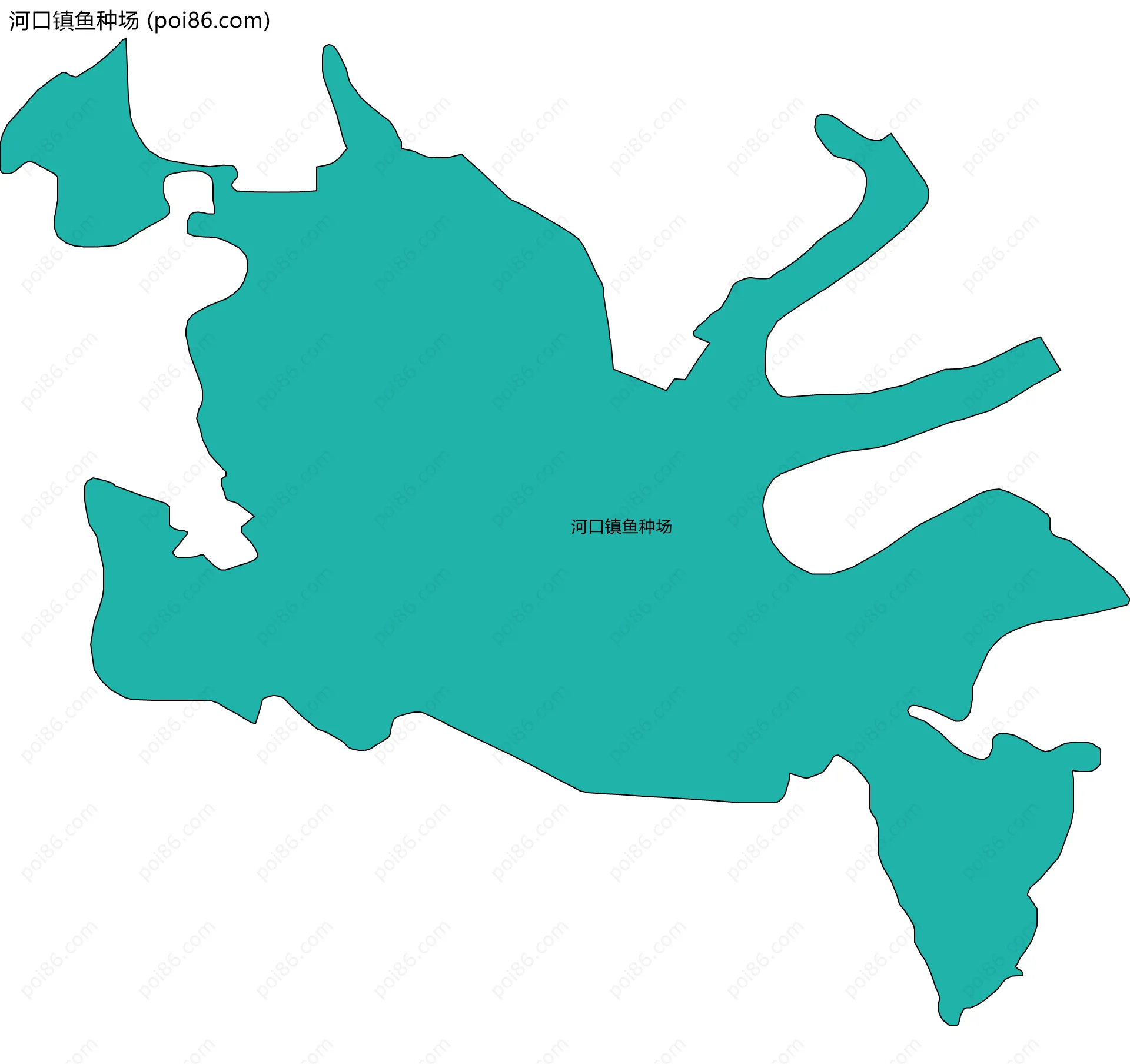 河口镇鱼种场边界地图