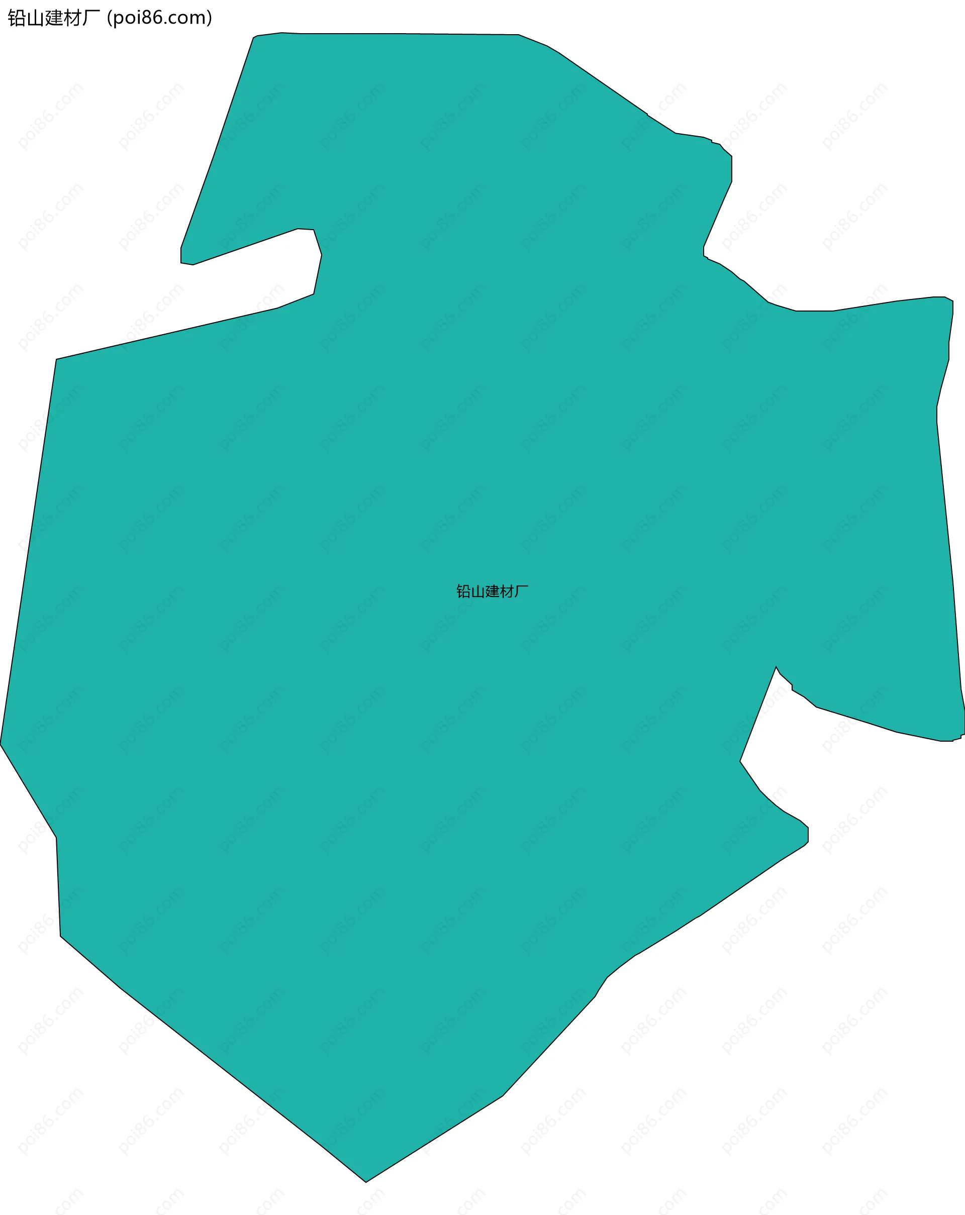 铅山建材厂边界地图