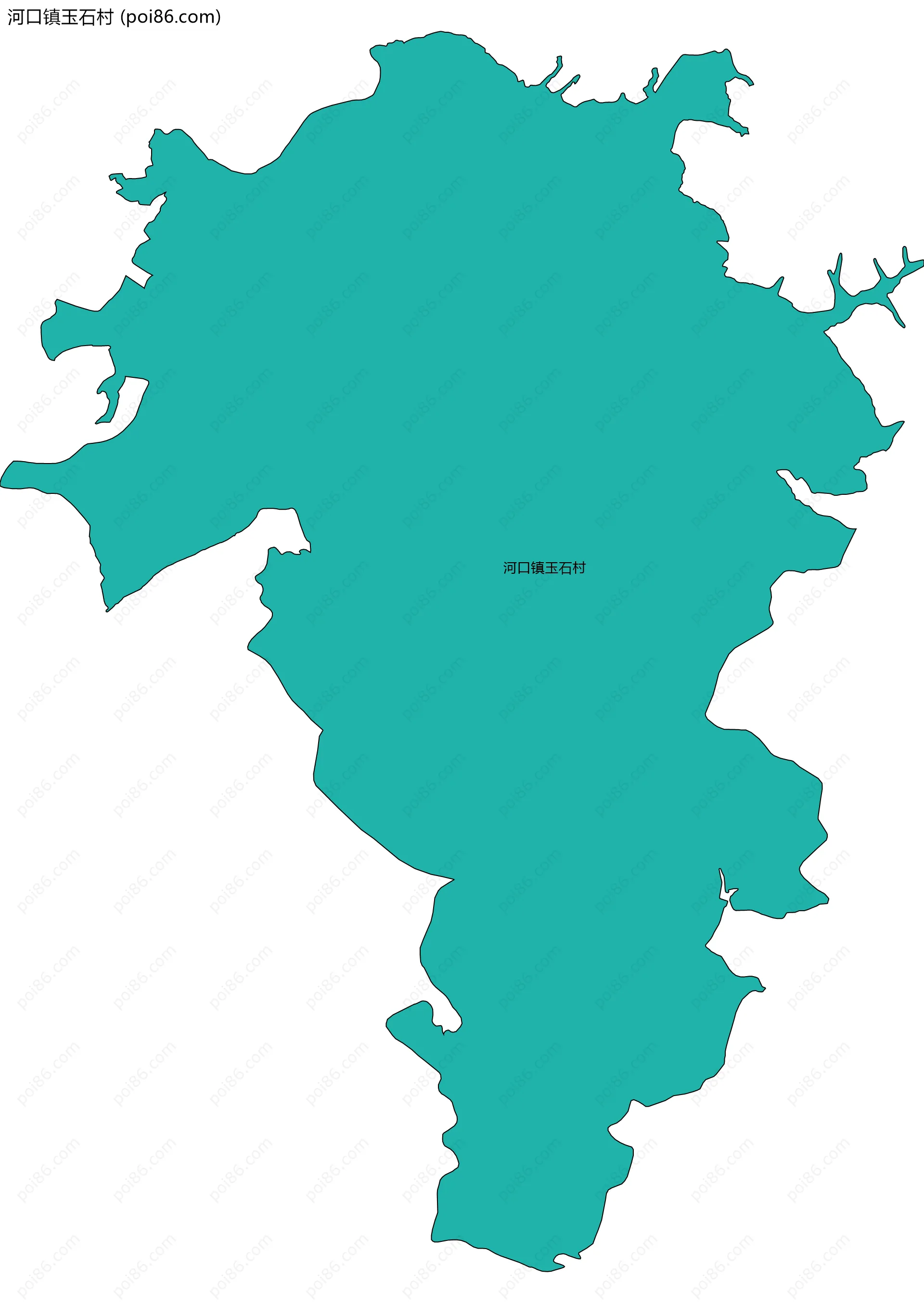 河口镇玉石村边界地图