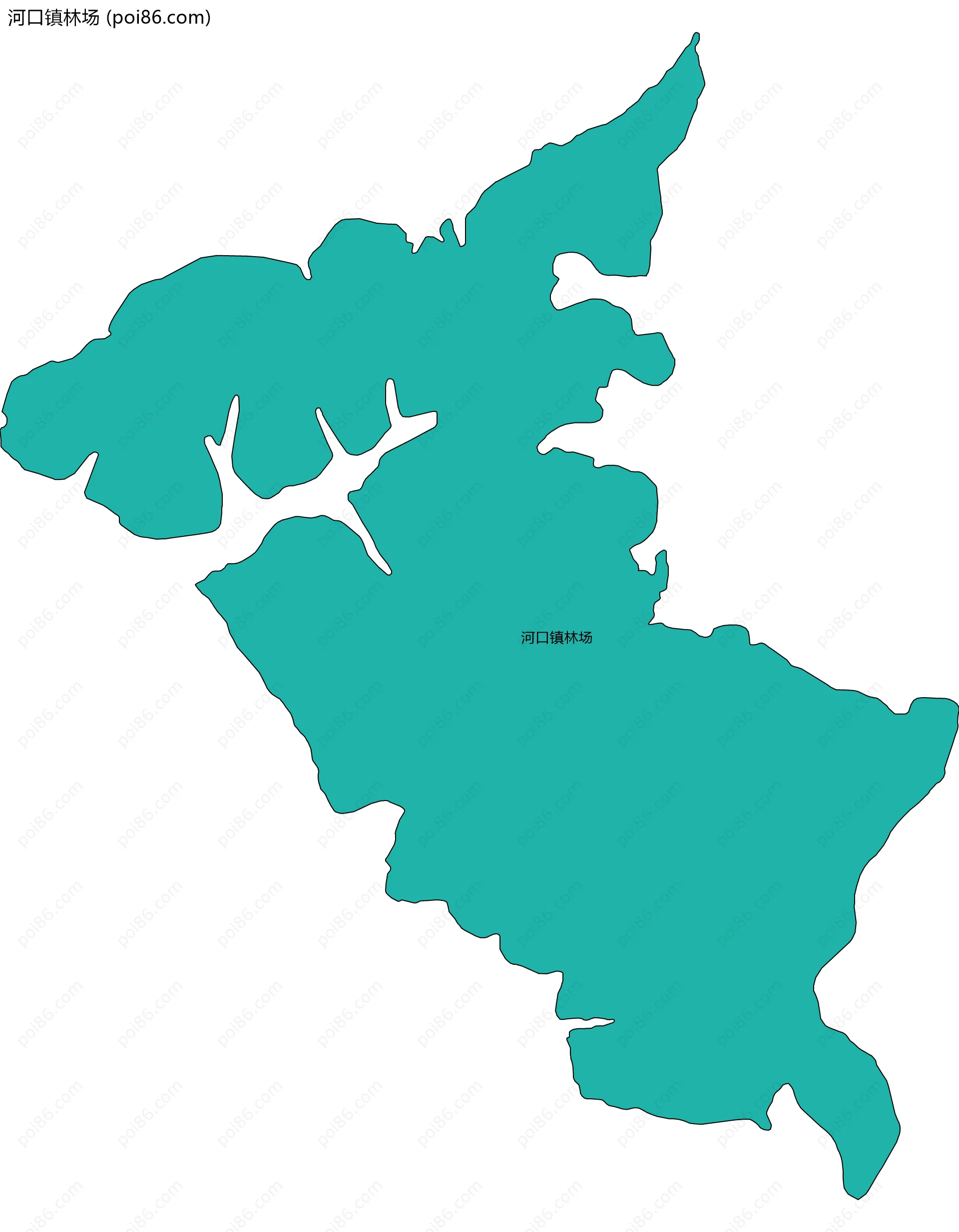 河口镇林场边界地图