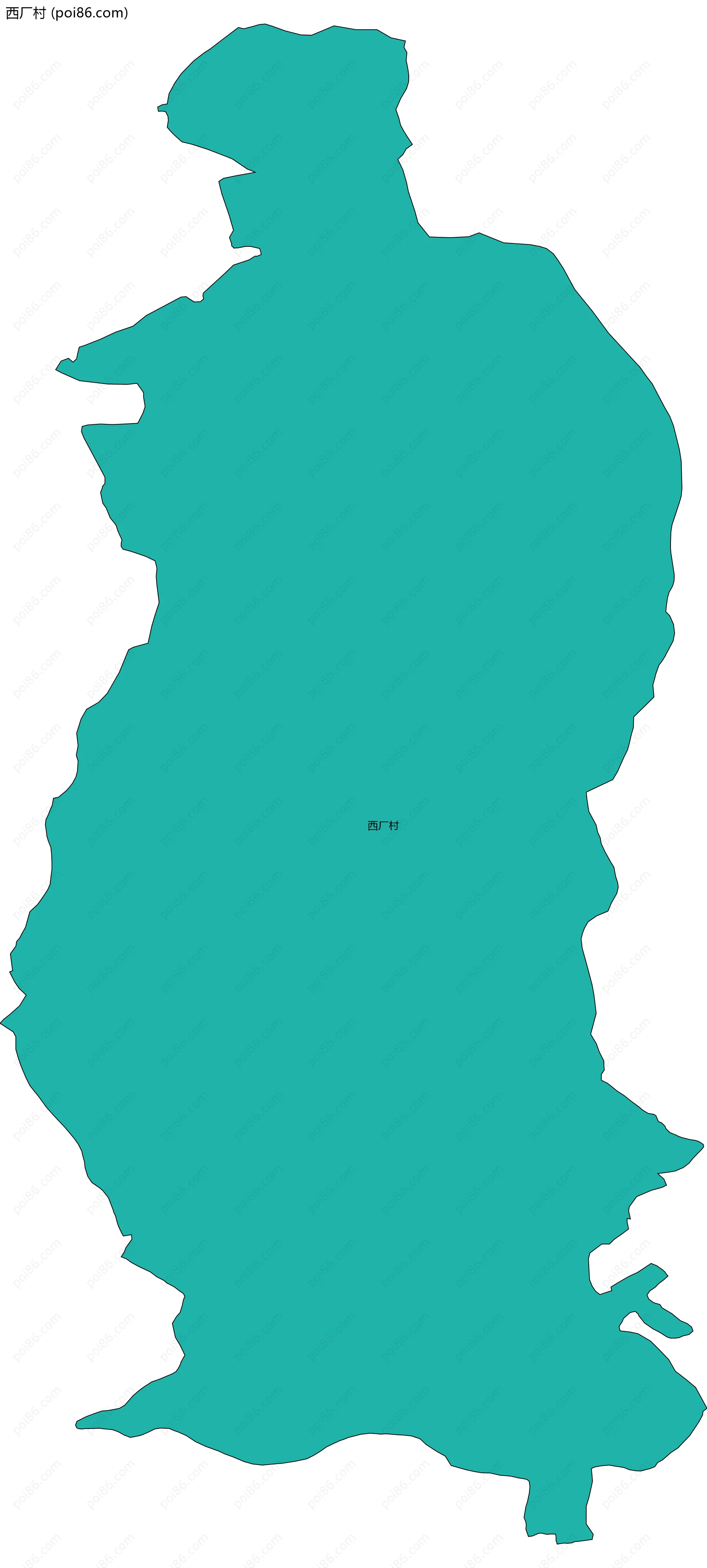 西厂村边界地图