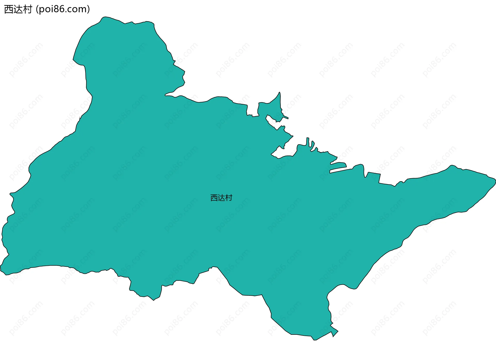 西达村边界地图
