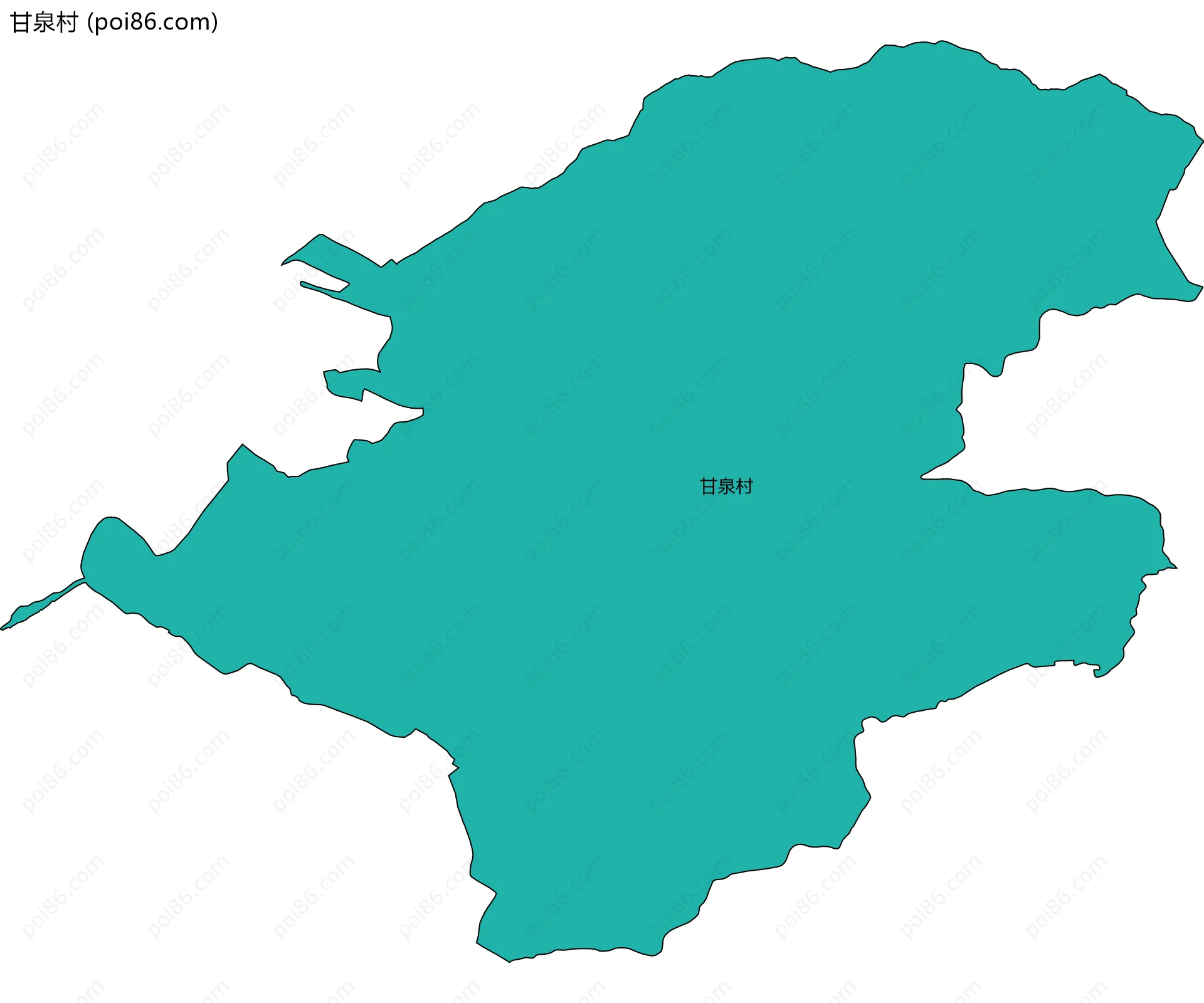 甘泉村边界地图