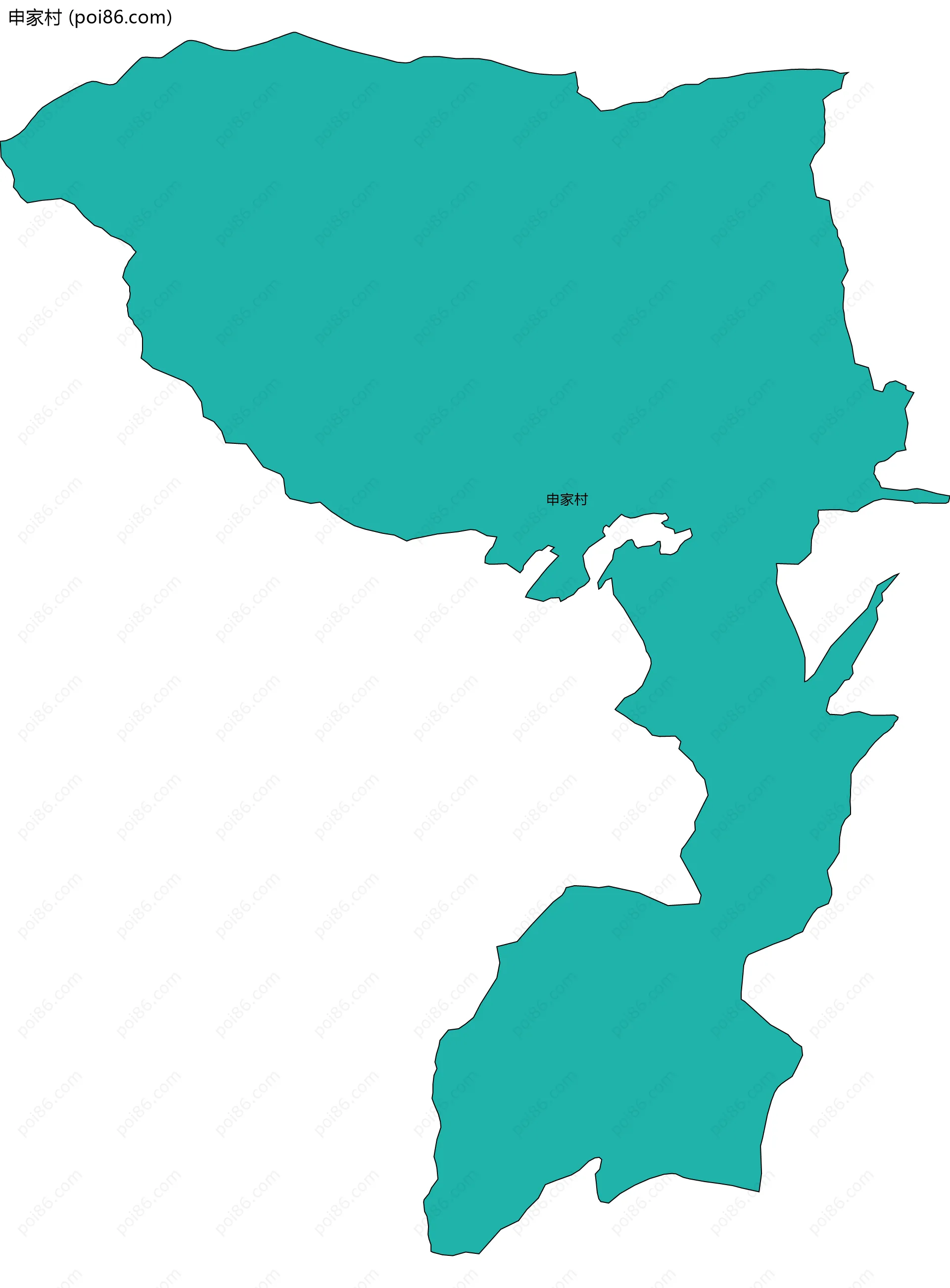 申家村边界地图