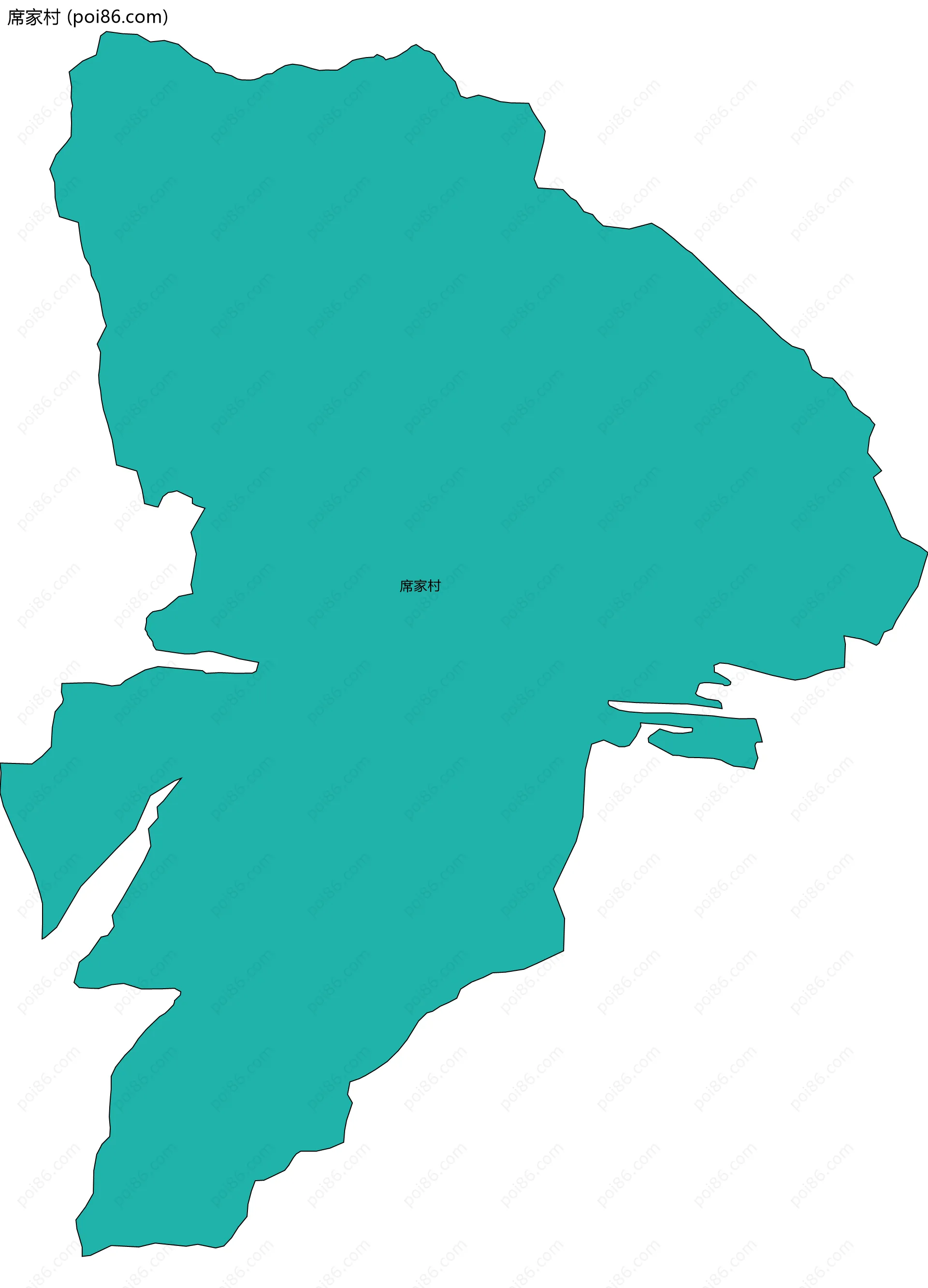 席家村边界地图