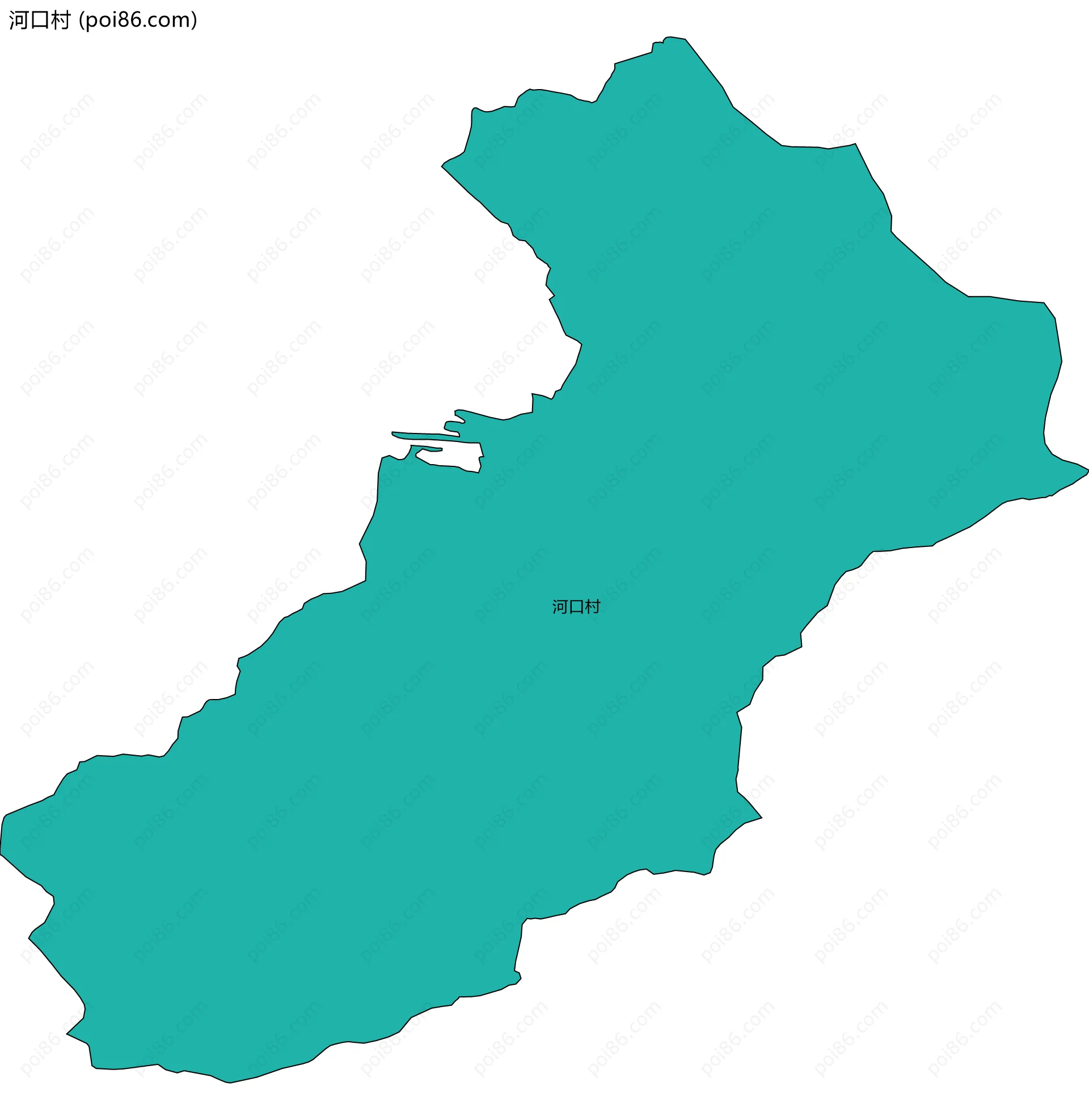 河口村边界地图