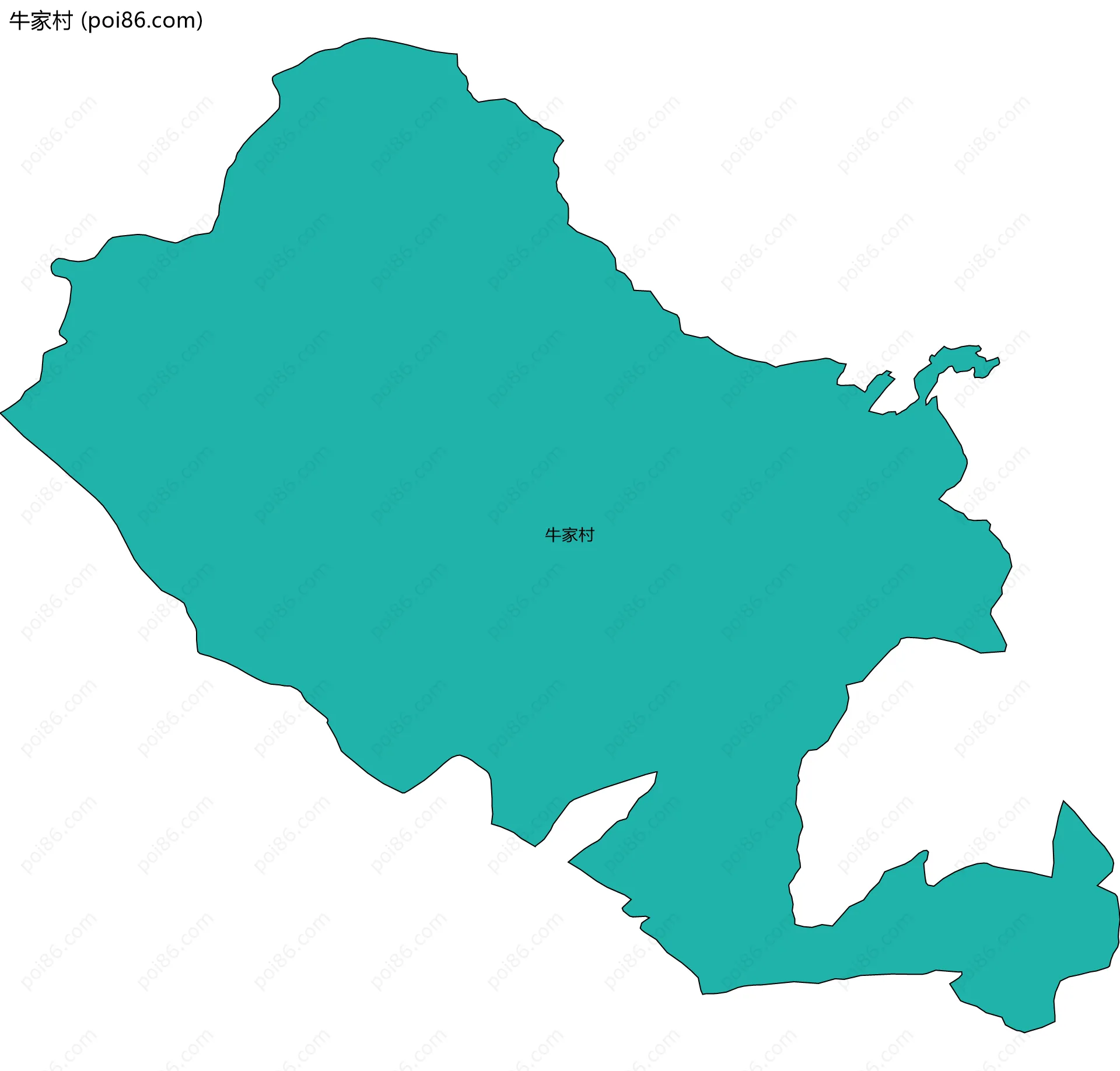 牛家村边界地图