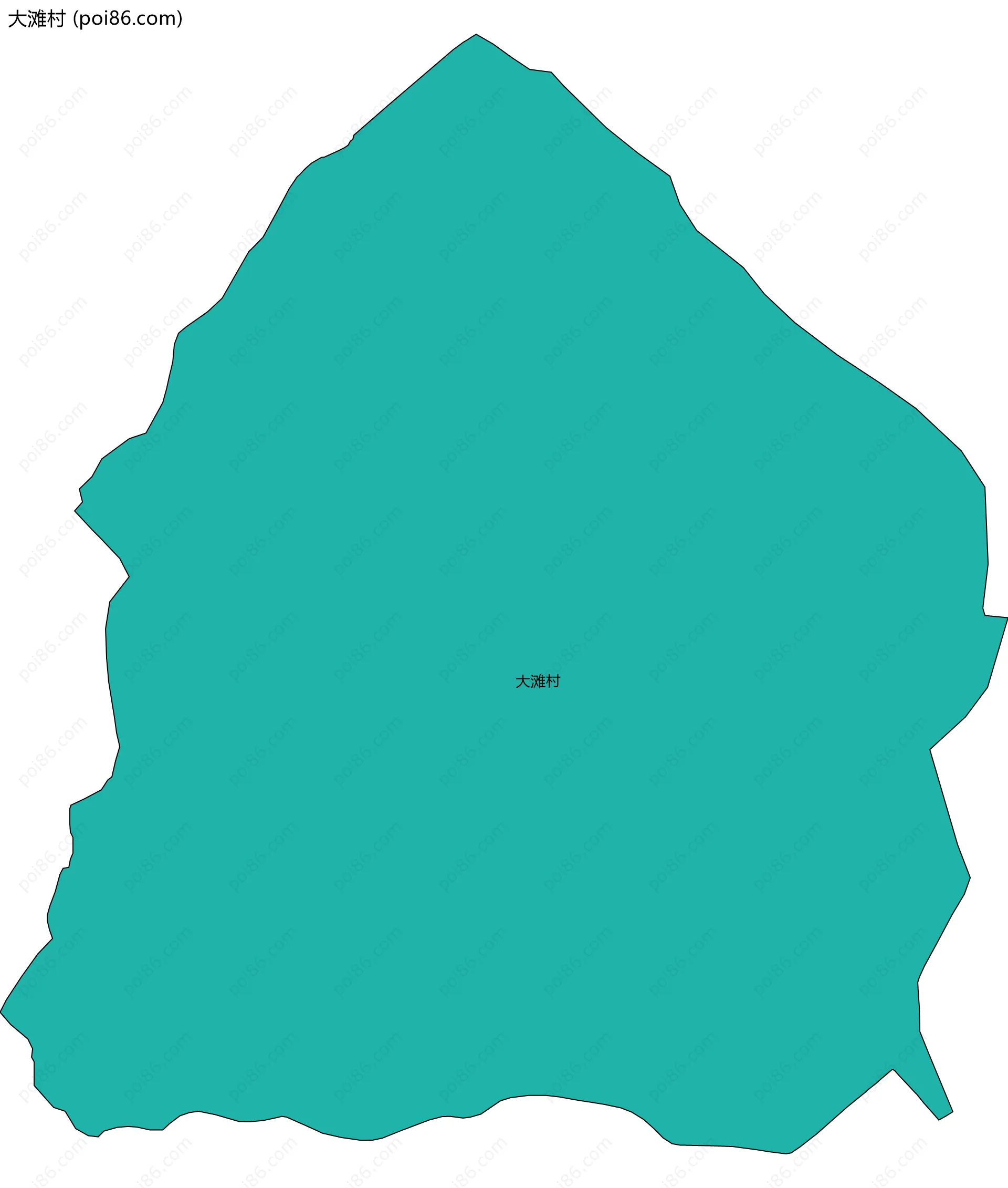 大滩村边界地图