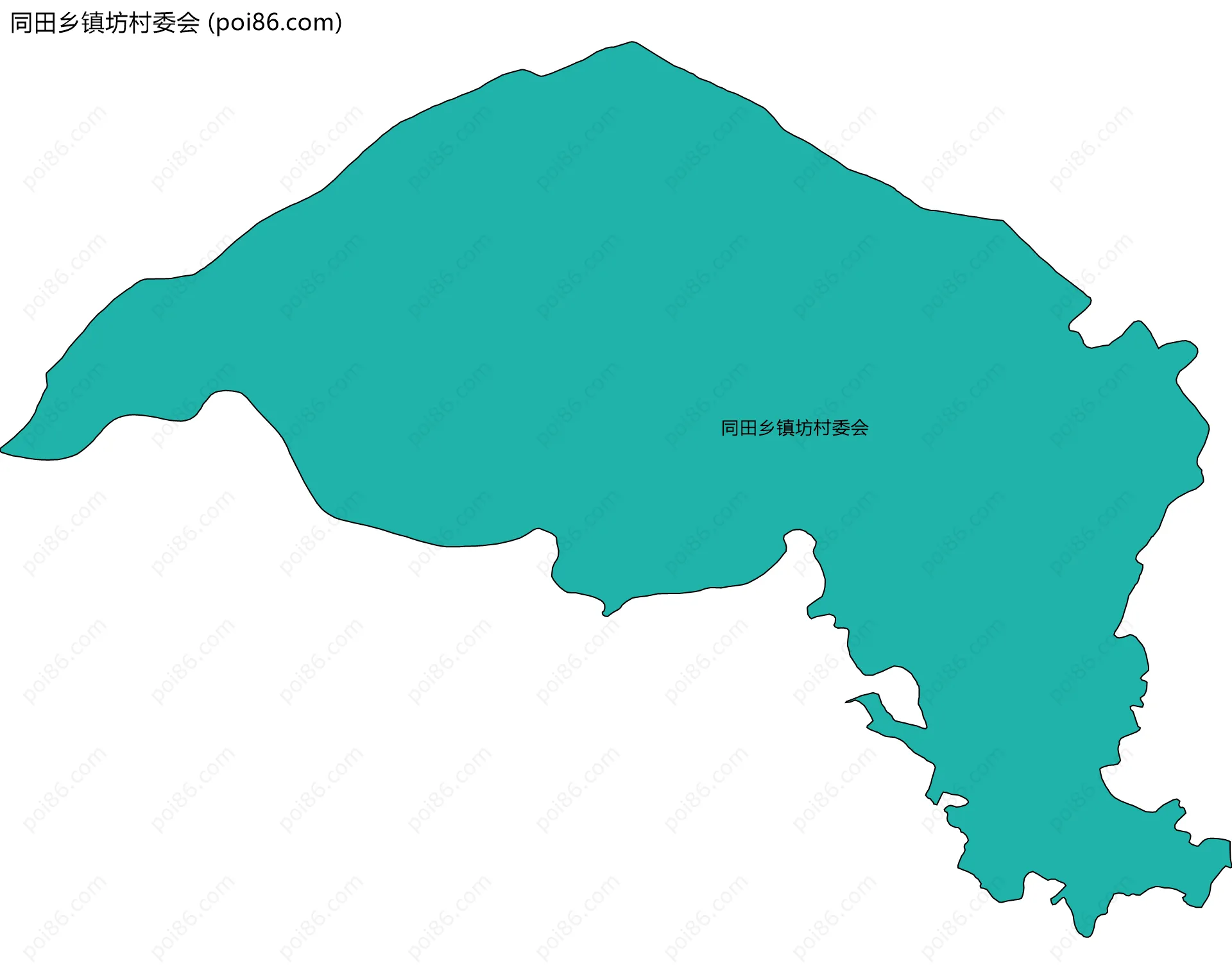 同田乡镇坊村委会边界地图