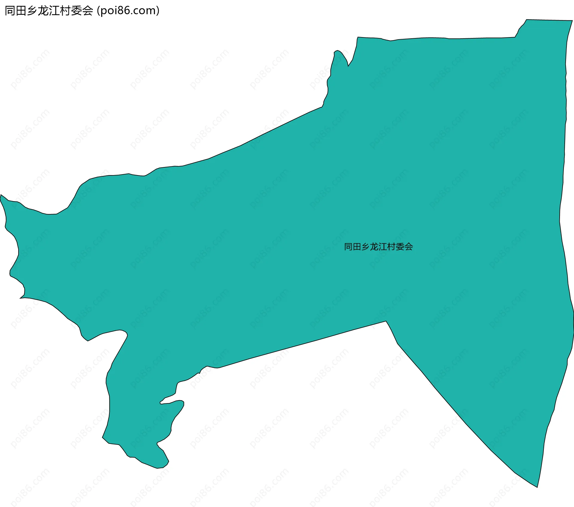 同田乡龙江村委会边界地图