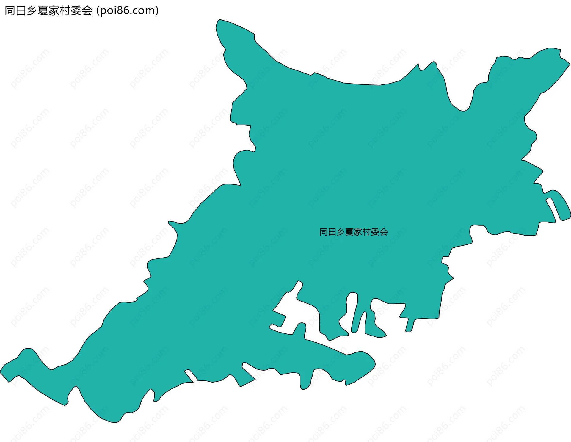 同田乡夏家村委会边界地图