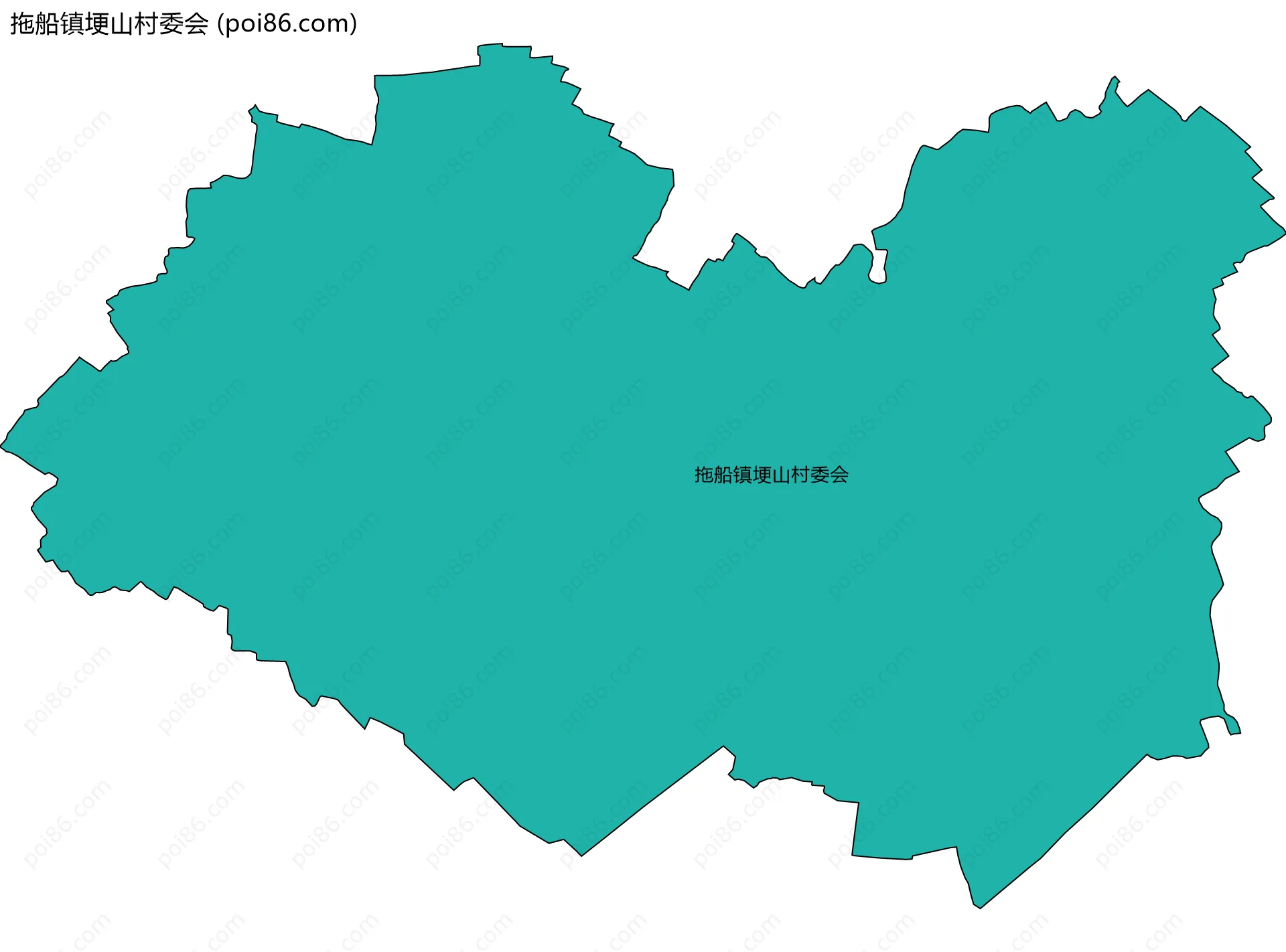 拖船镇埂山村委会边界地图