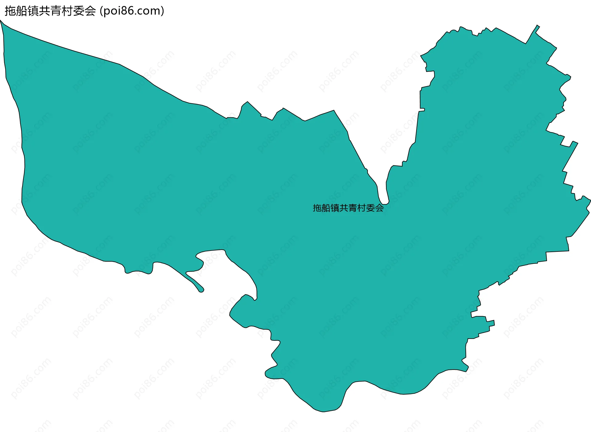 拖船镇共青村委会边界地图