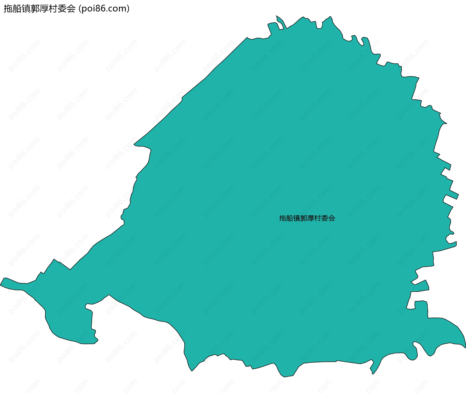 拖船镇郭厚村委会边界地图