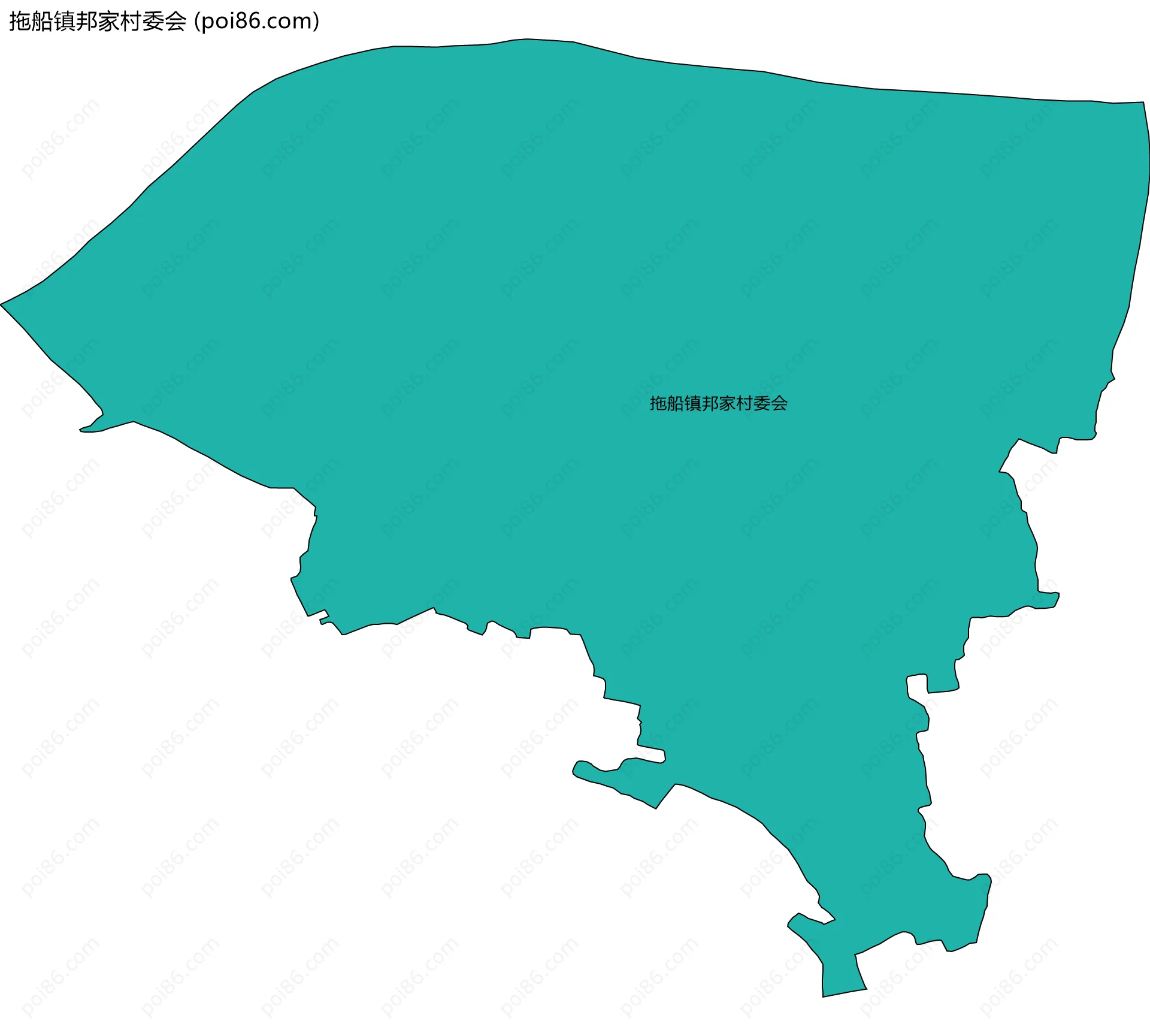 拖船镇邦家村委会边界地图