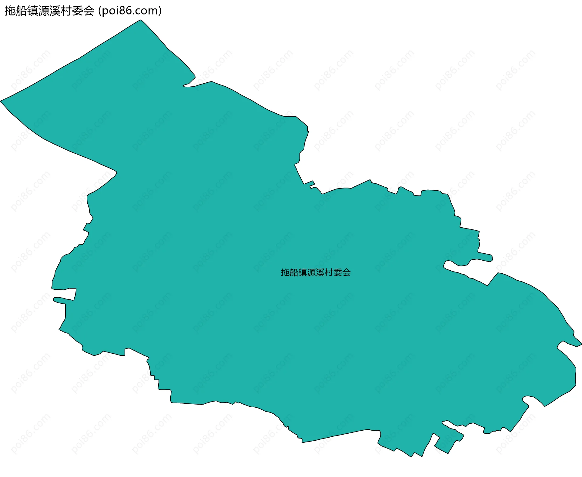 拖船镇源溪村委会边界地图