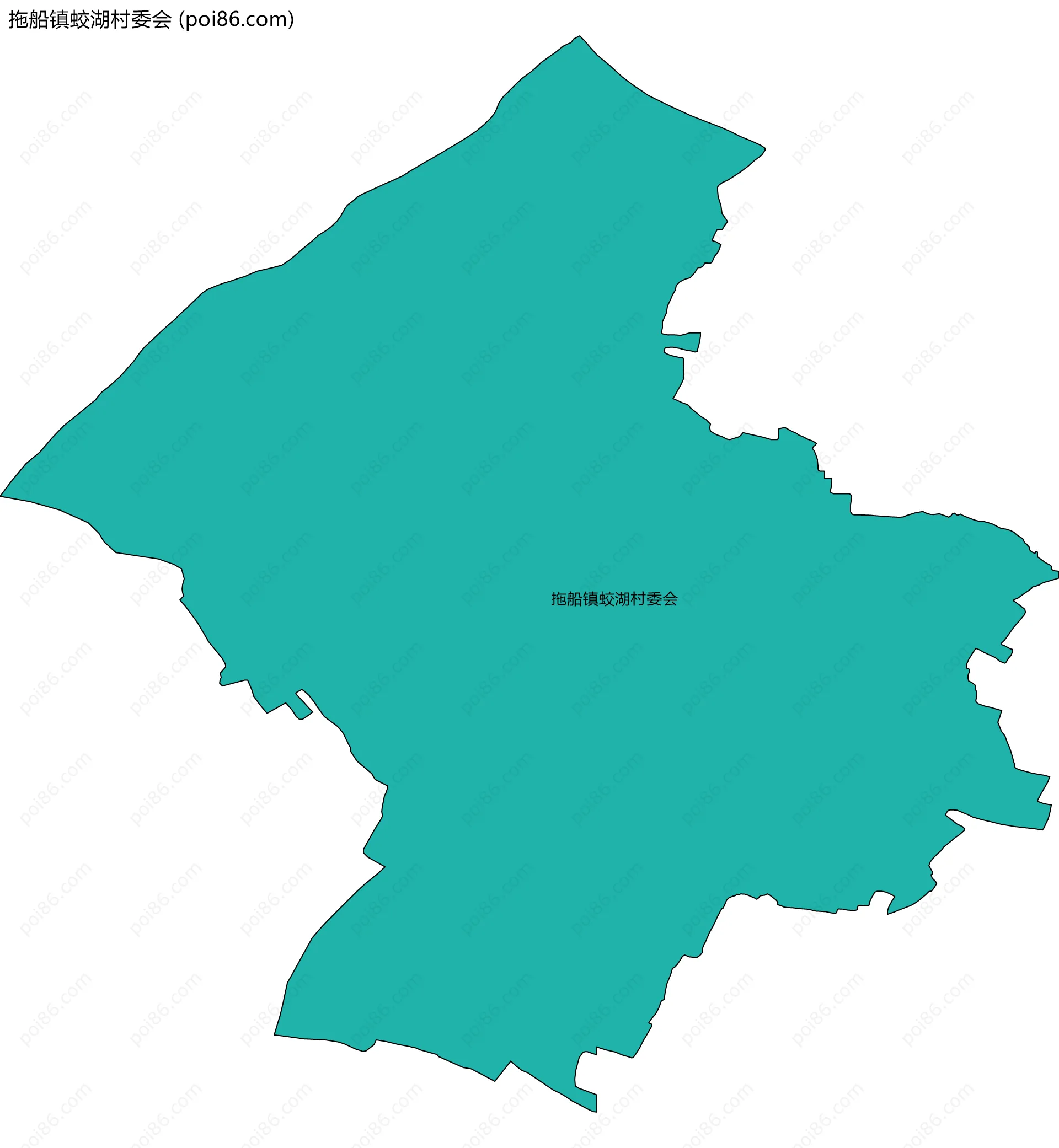 拖船镇蛟湖村委会边界地图