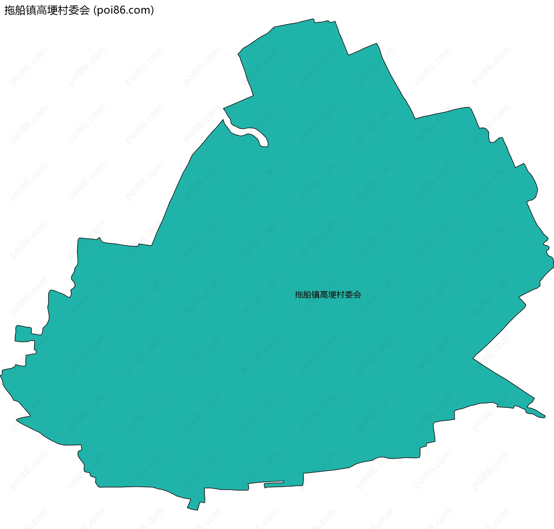 拖船镇高埂村委会边界地图