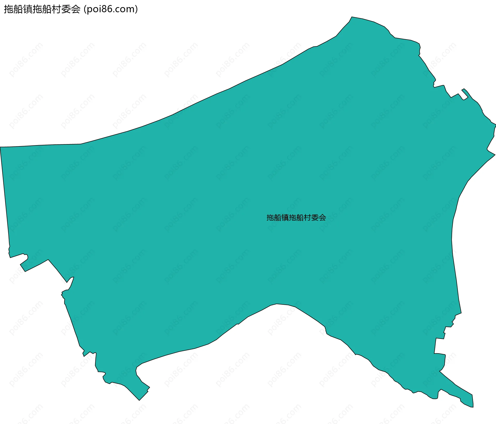 拖船镇拖船村委会边界地图