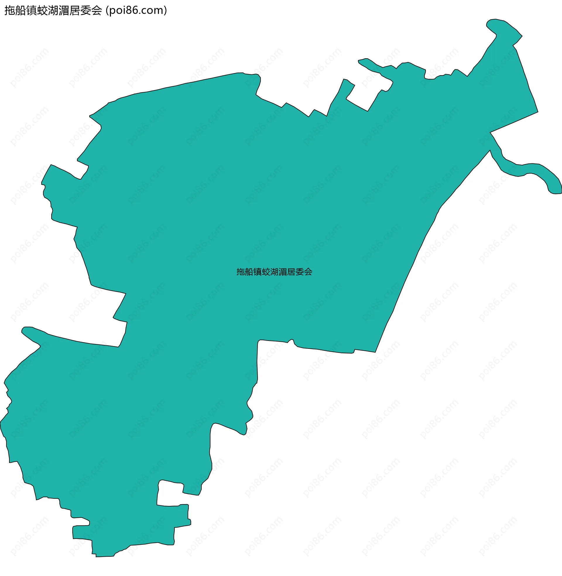 拖船镇蛟湖湄居委会边界地图