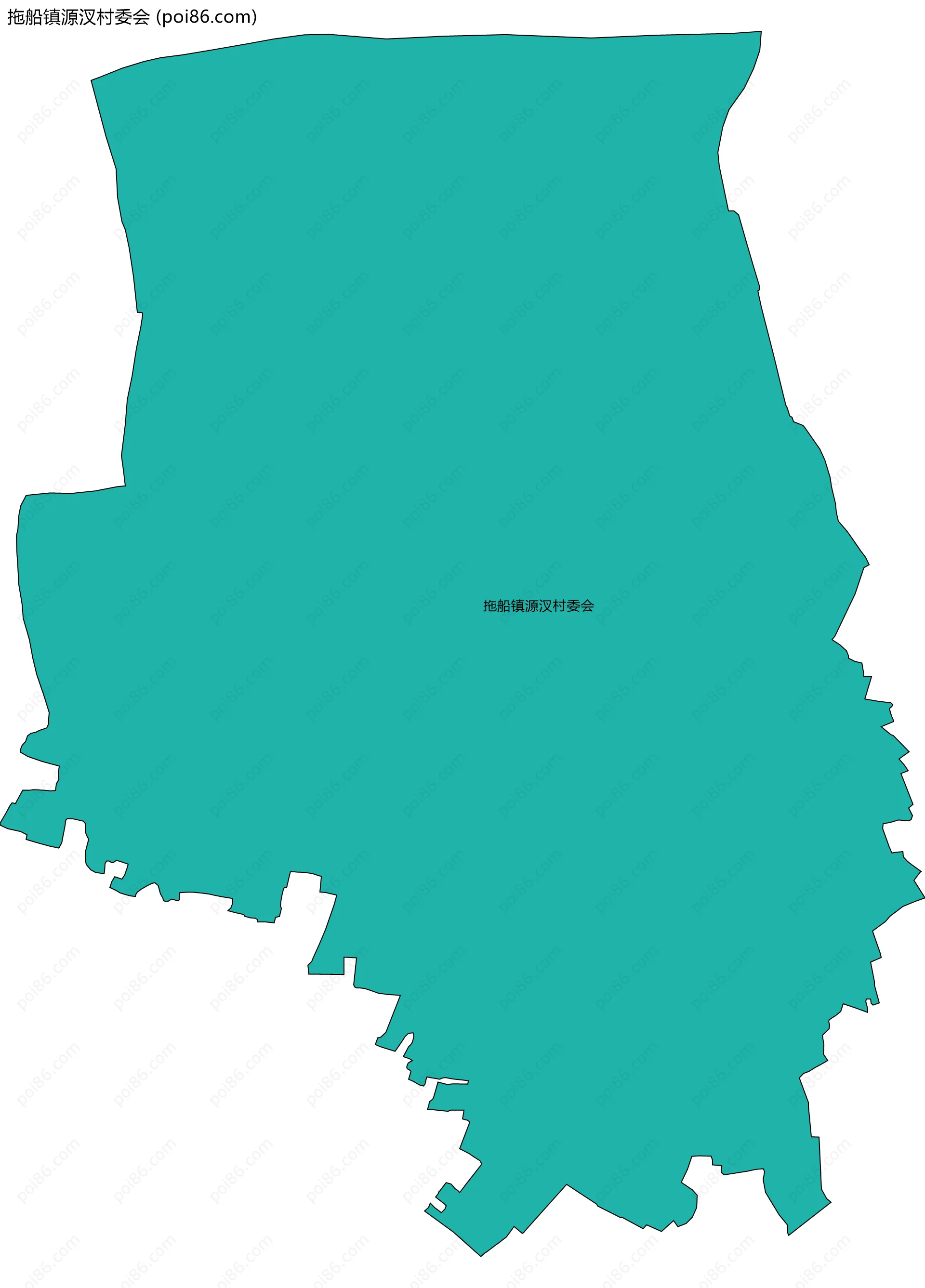 拖船镇源汊村委会边界地图