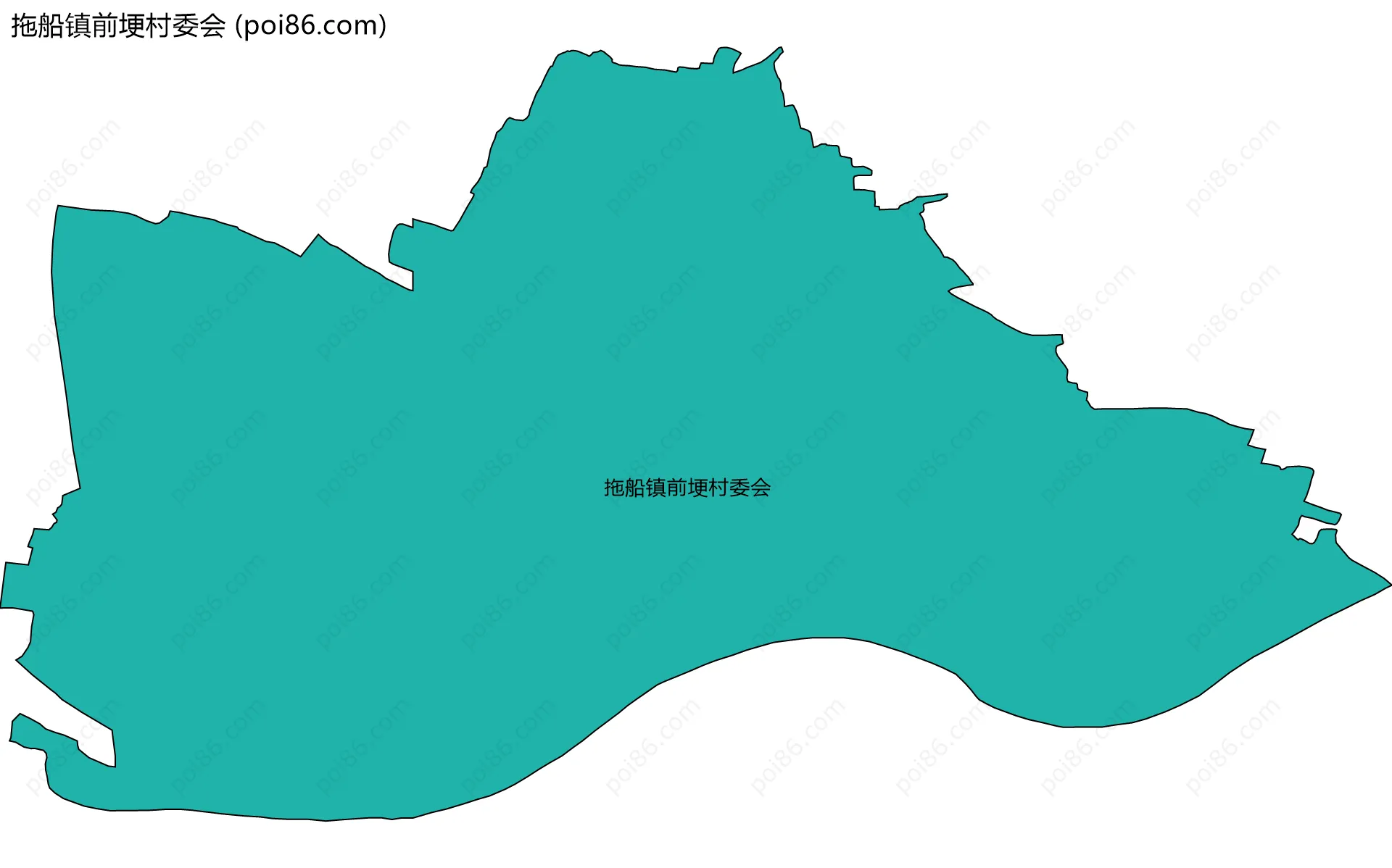 拖船镇前埂村委会边界地图