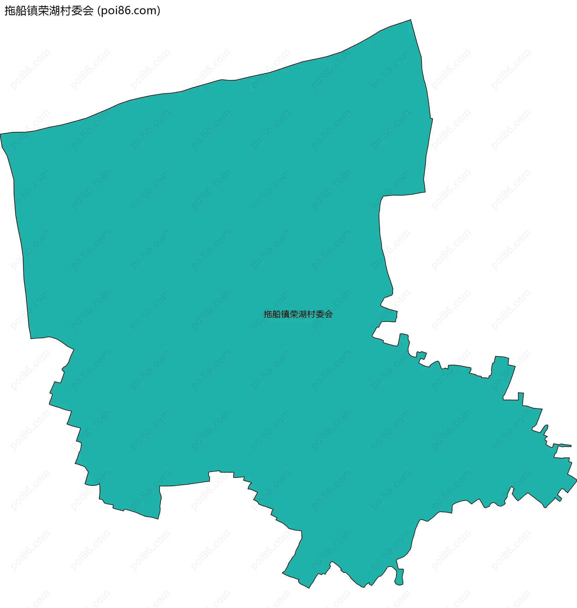 拖船镇荣湖村委会边界地图