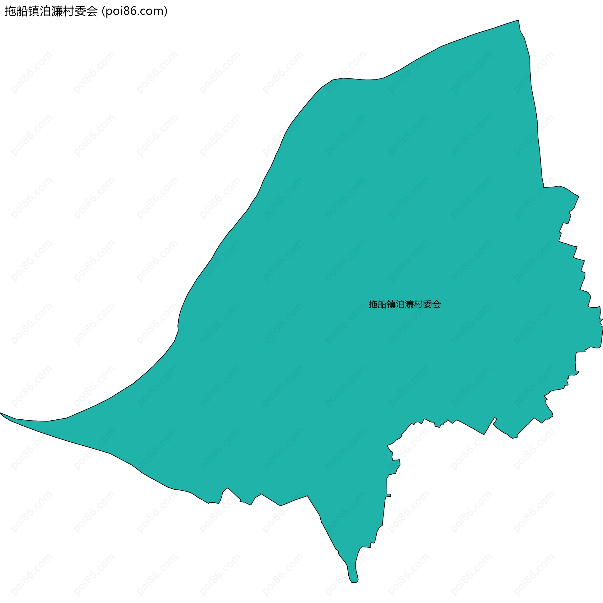 拖船镇泊濂村委会边界地图