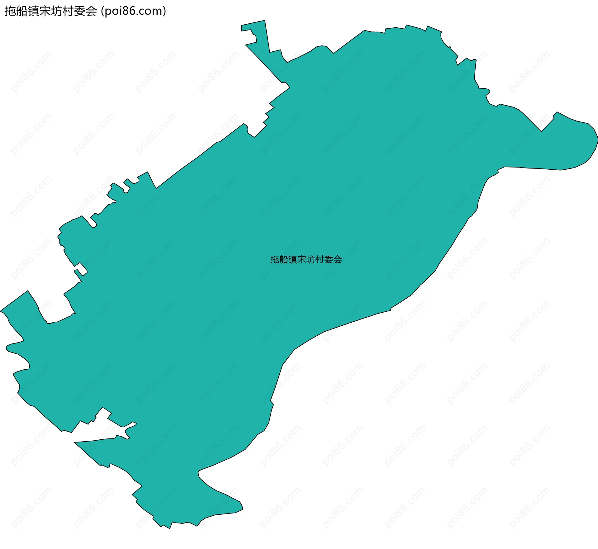 拖船镇宋坊村委会边界地图