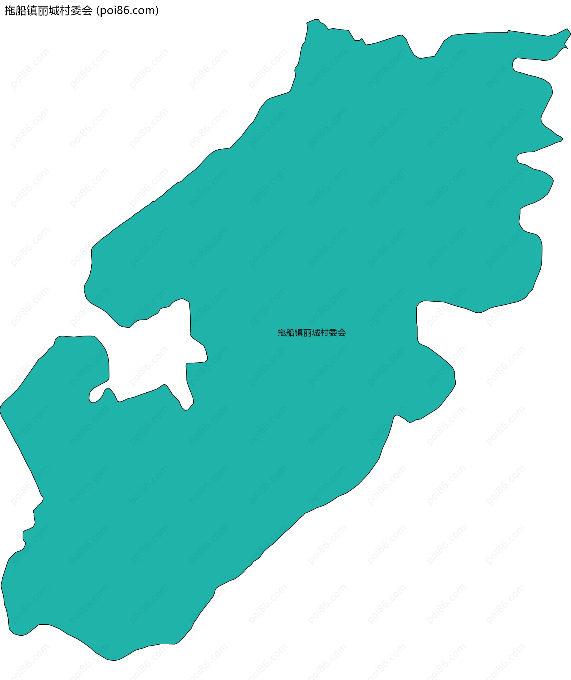 拖船镇丽城村委会边界地图