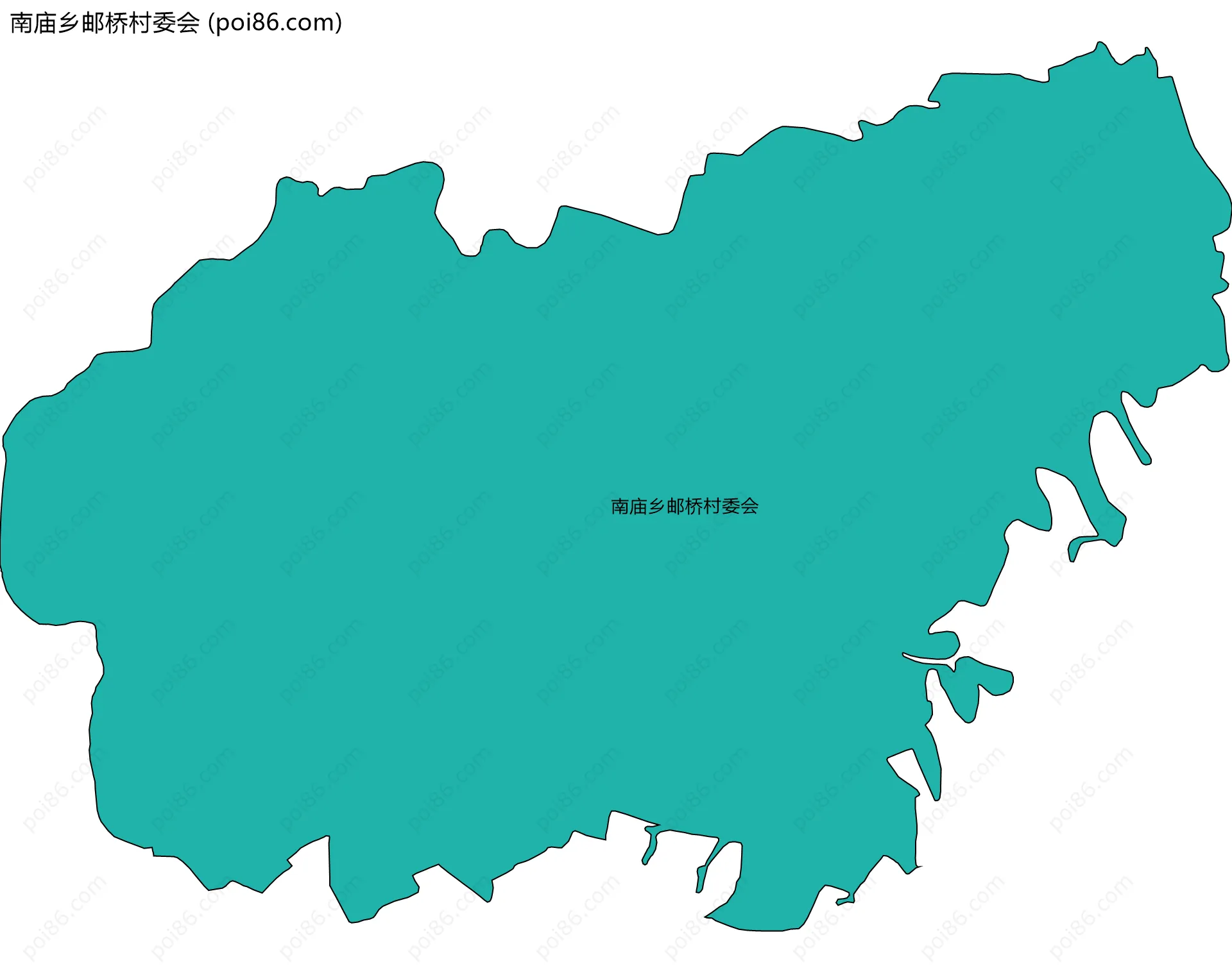 南庙乡邮桥村委会边界地图