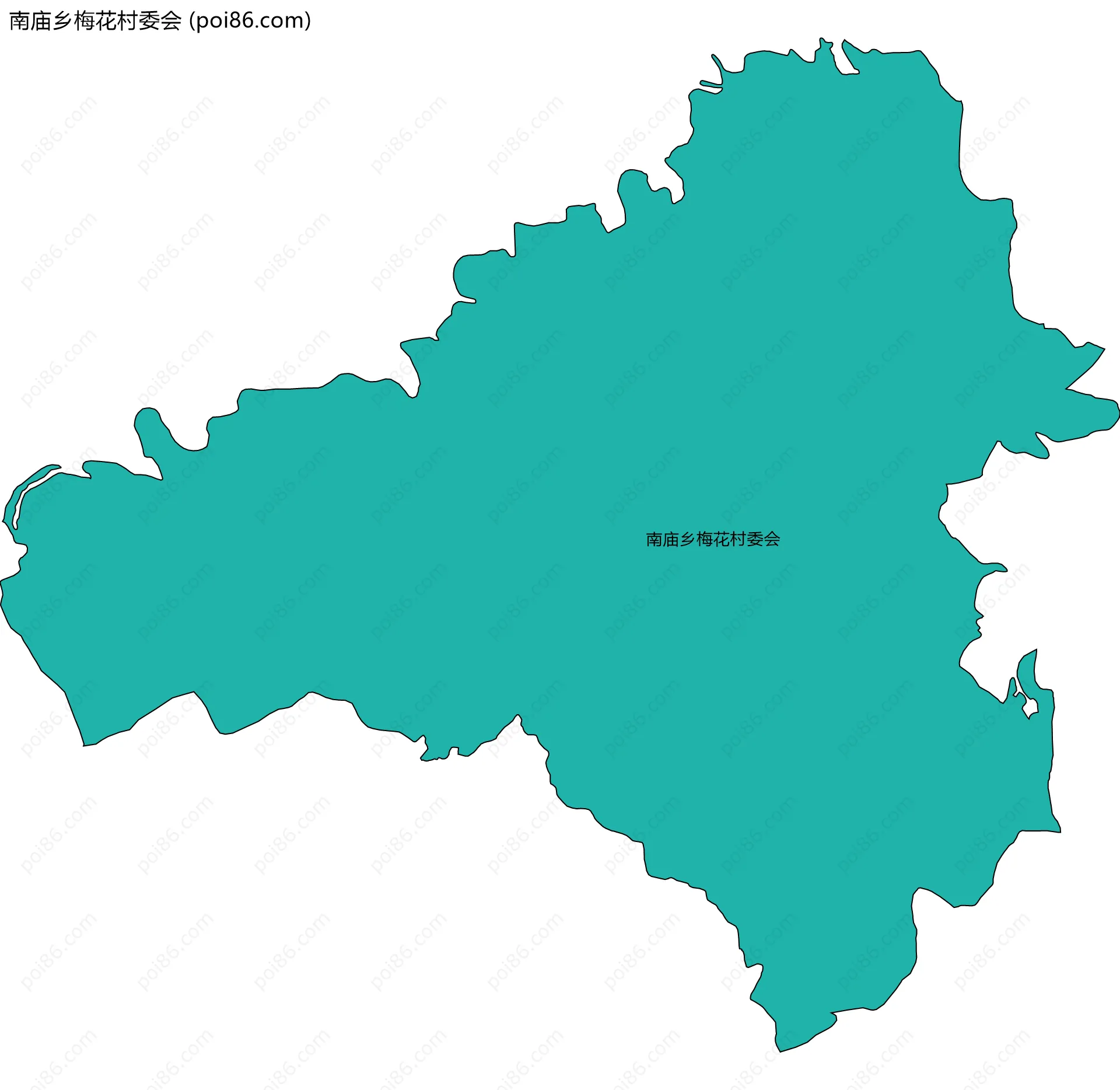 南庙乡梅花村委会边界地图