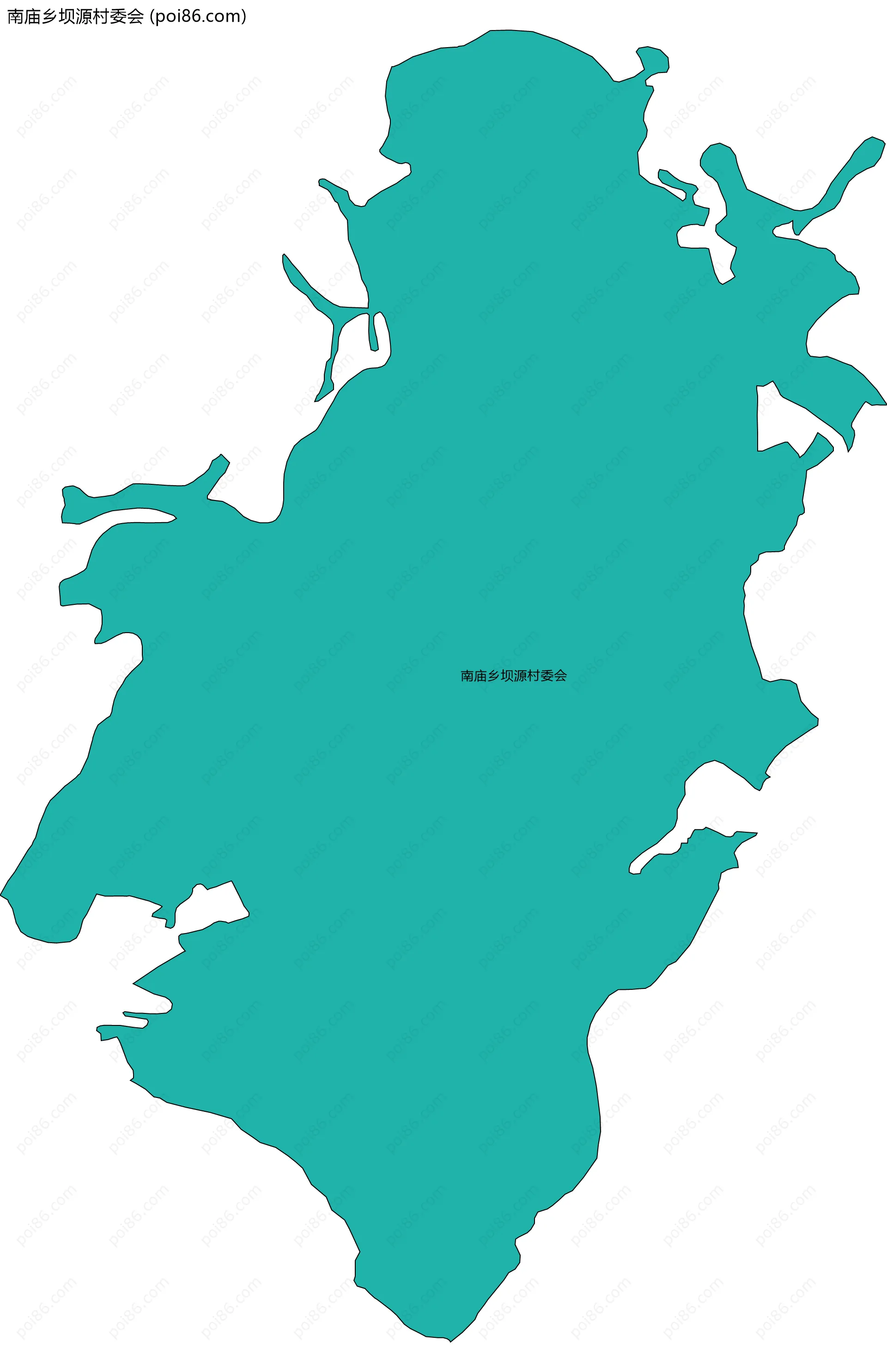南庙乡坝源村委会边界地图