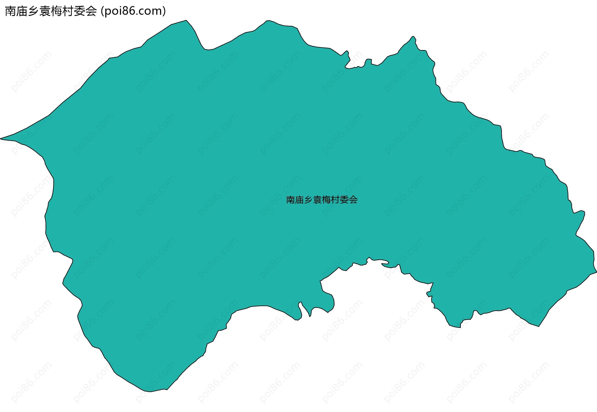 南庙乡袁梅村委会边界地图