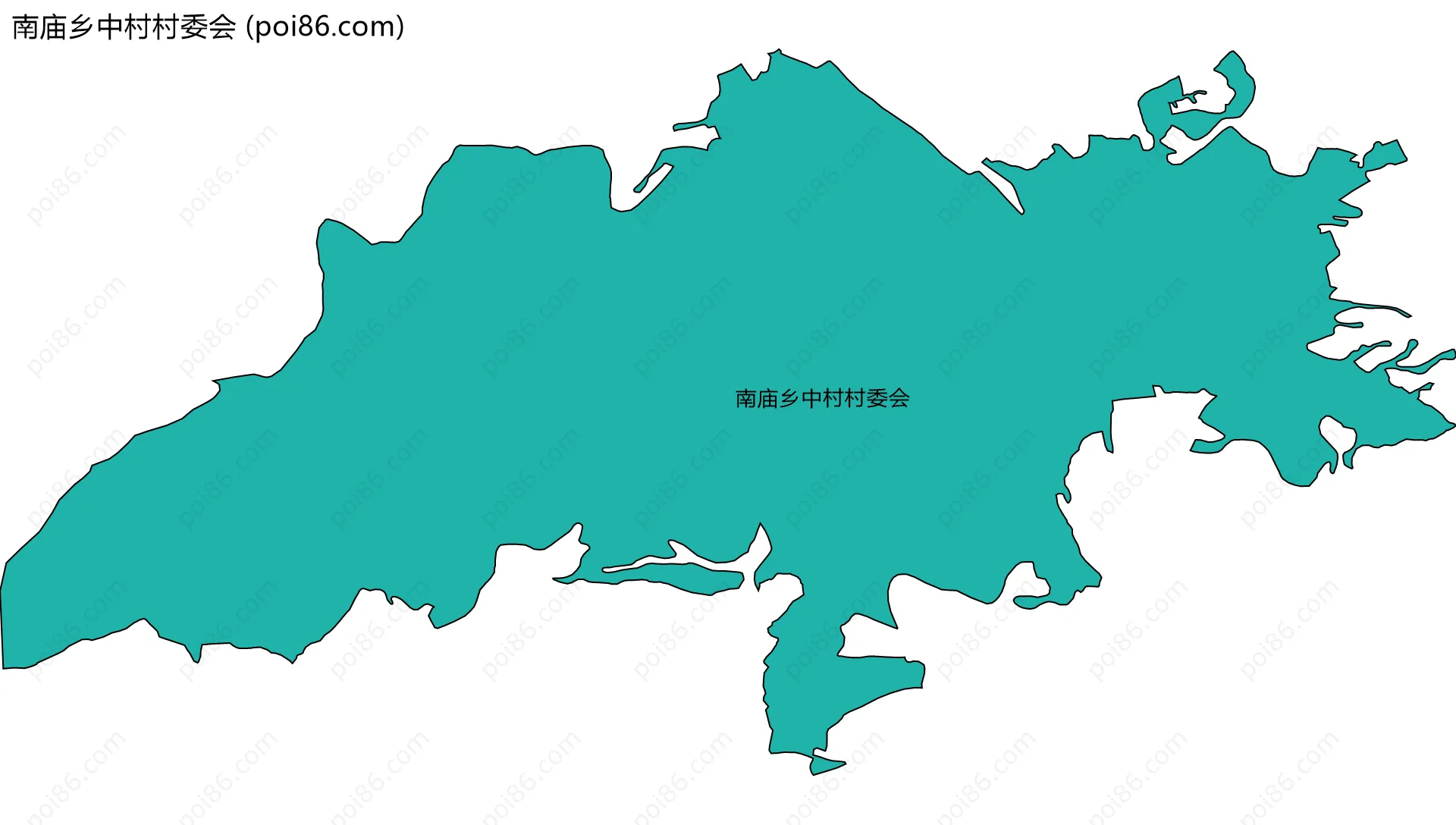 南庙乡中村村委会边界地图