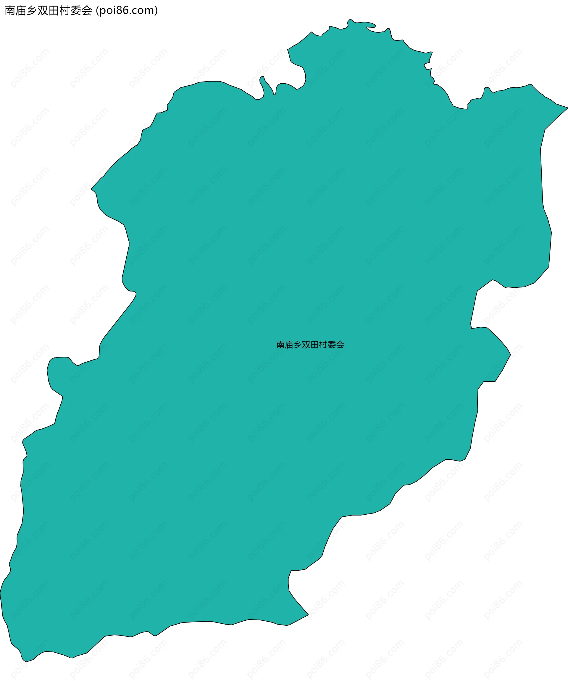 南庙乡双田村委会边界地图