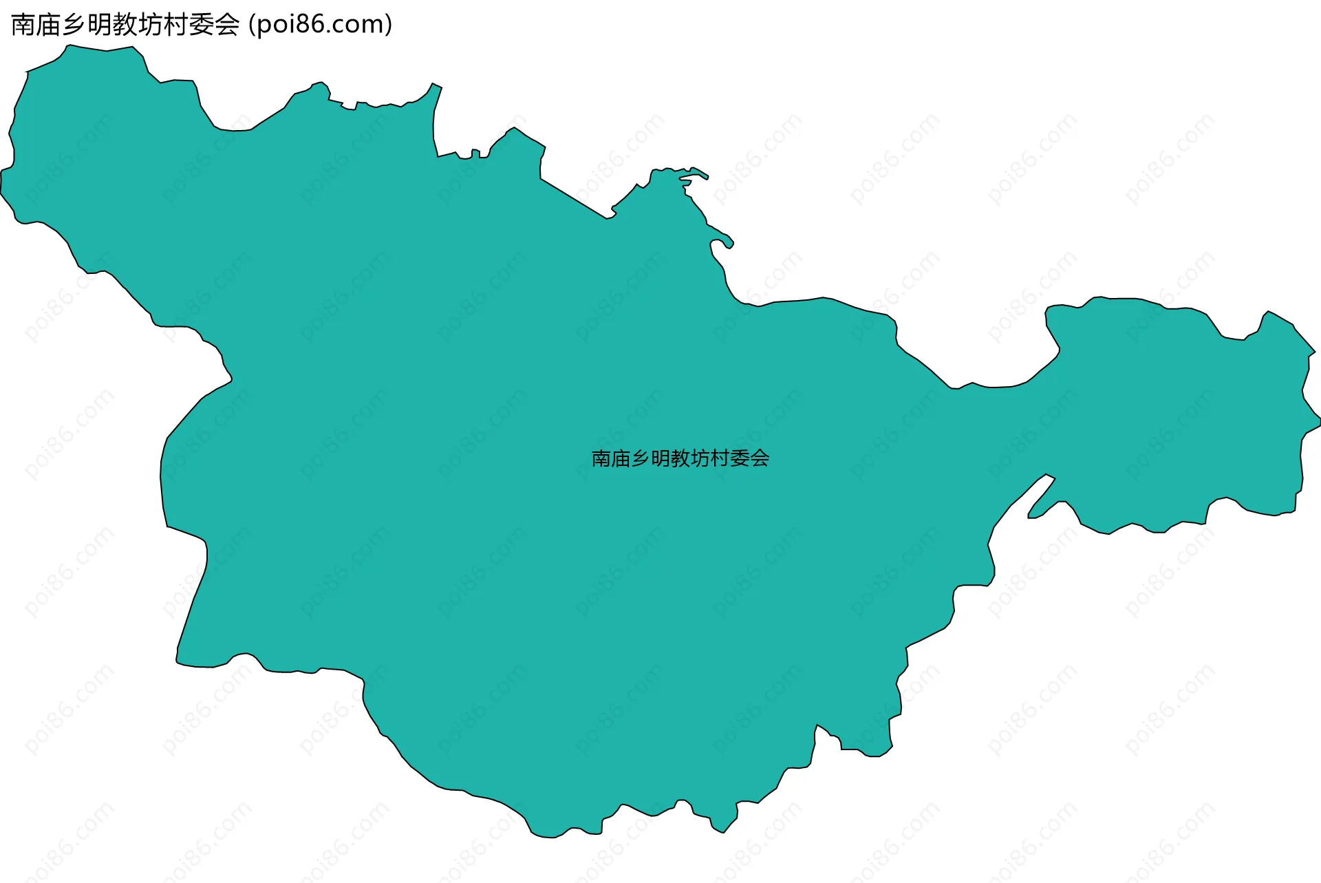 南庙乡明教坊村委会边界地图