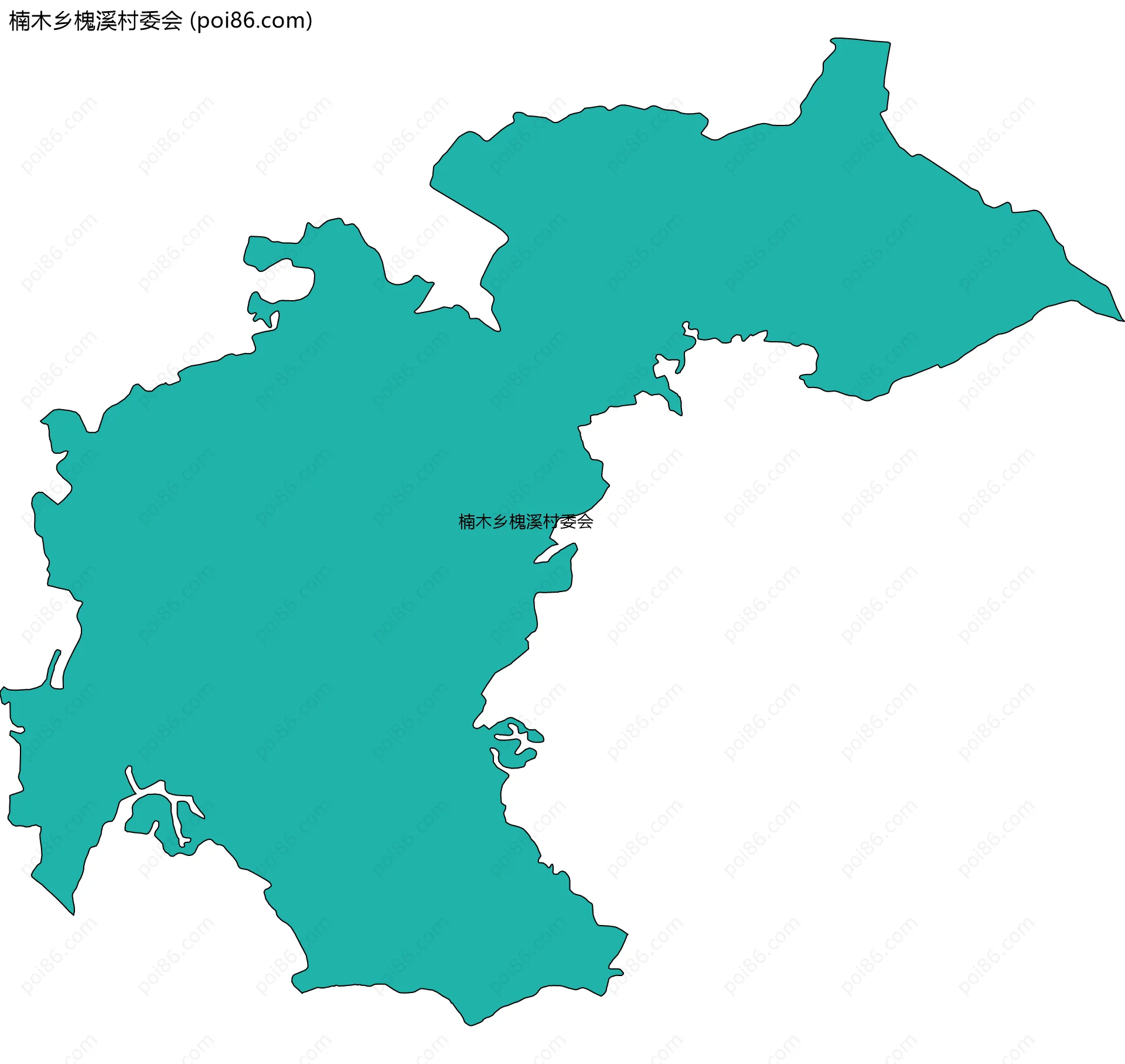 楠木乡槐溪村委会边界地图