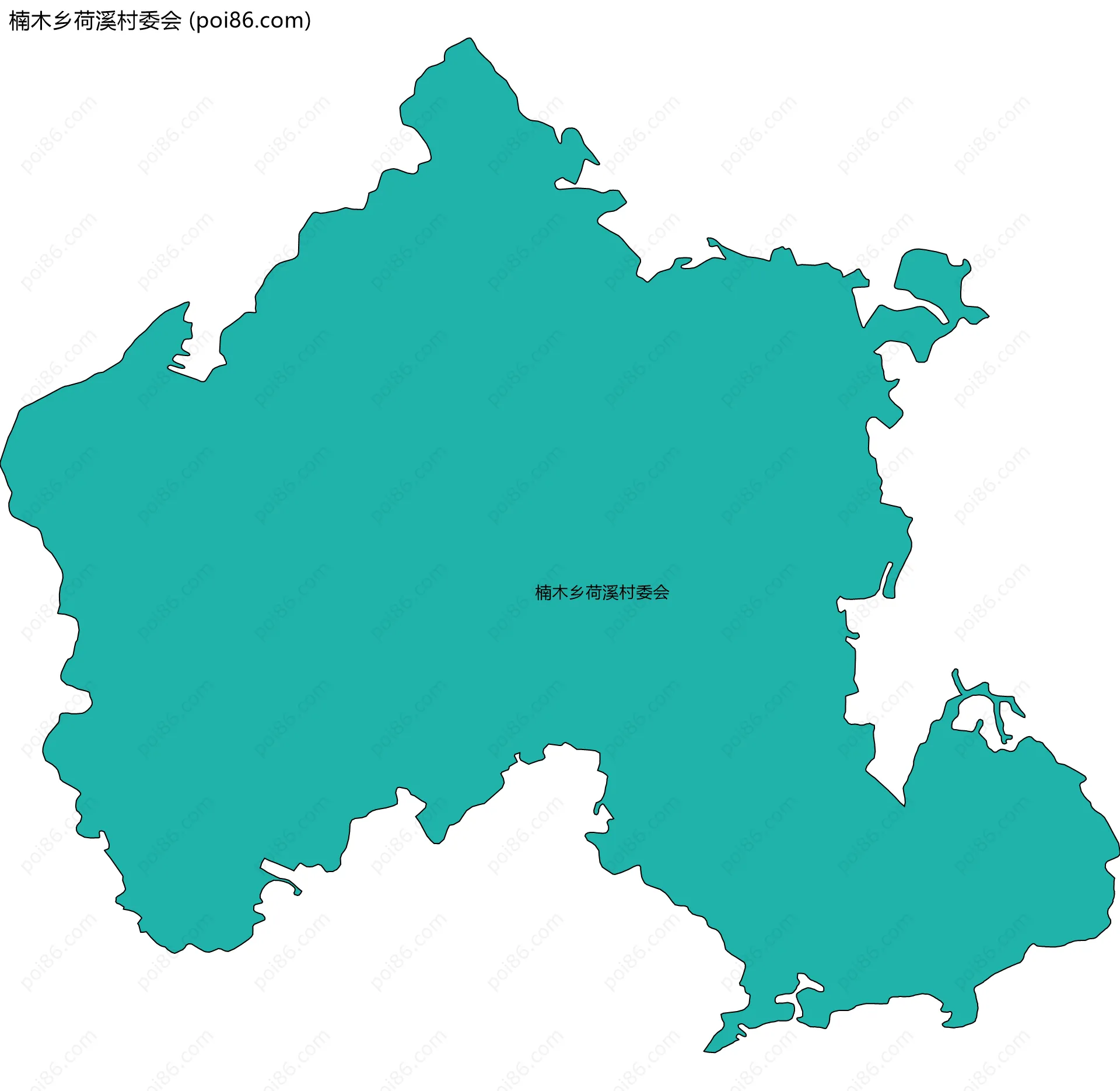 楠木乡荷溪村委会边界地图