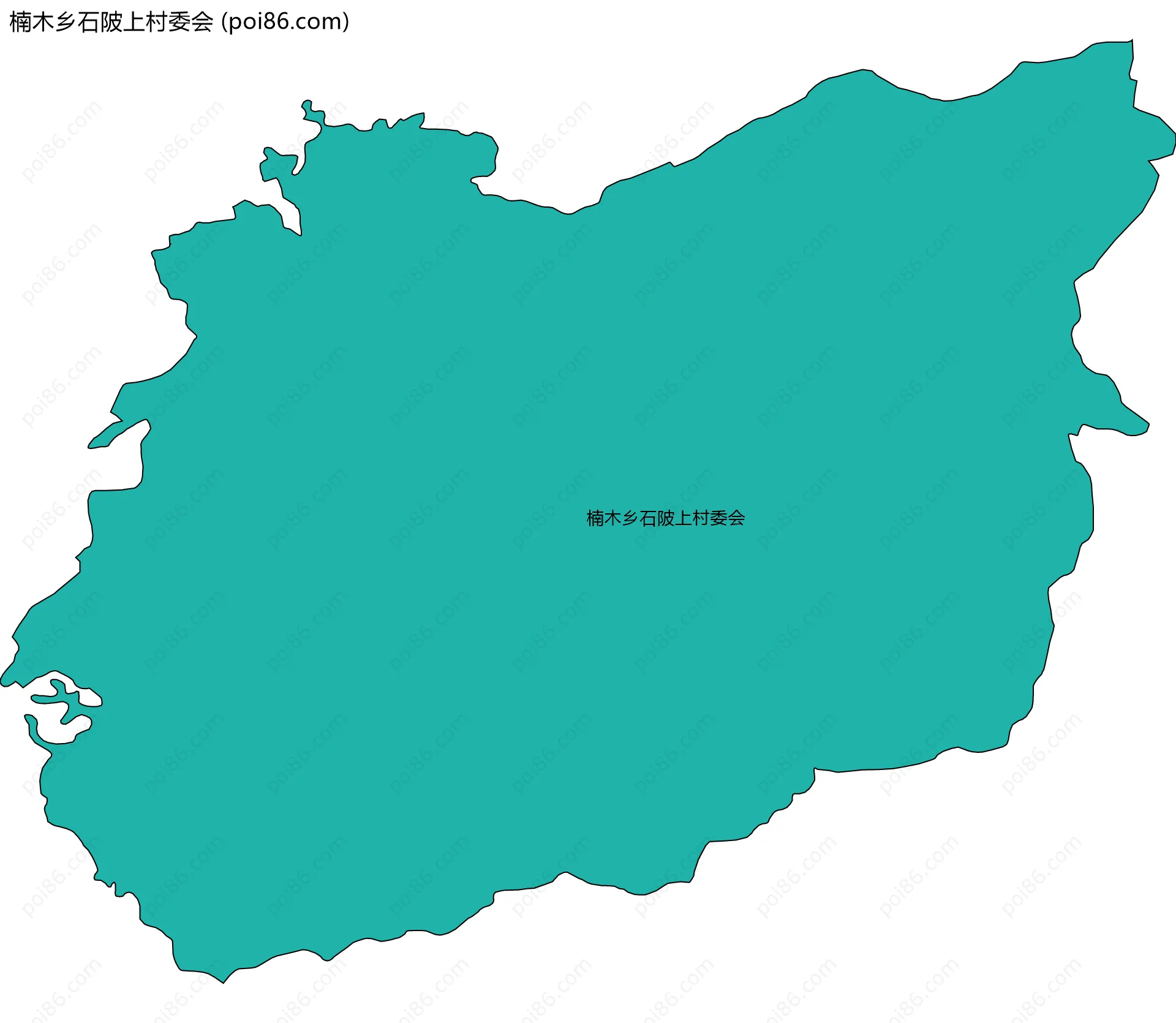 楠木乡石陂上村委会边界地图