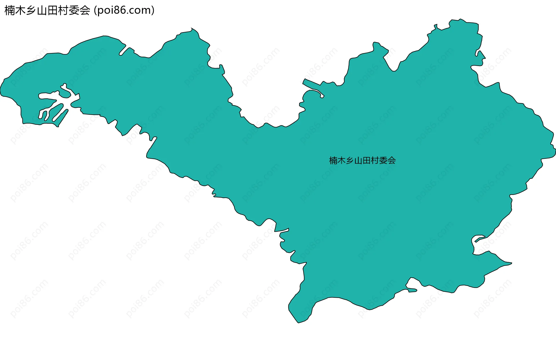 楠木乡山田村委会边界地图