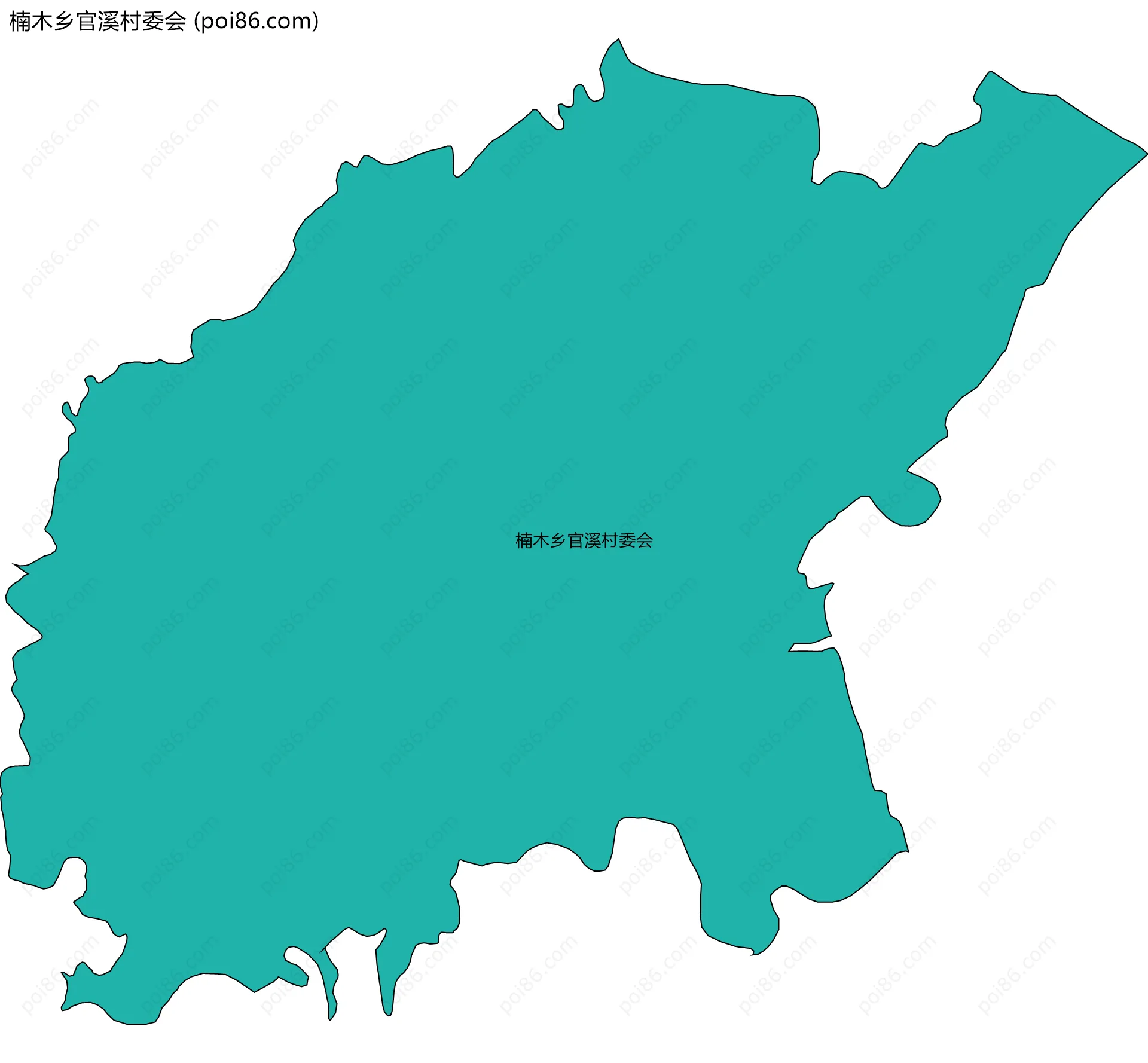 楠木乡官溪村委会边界地图