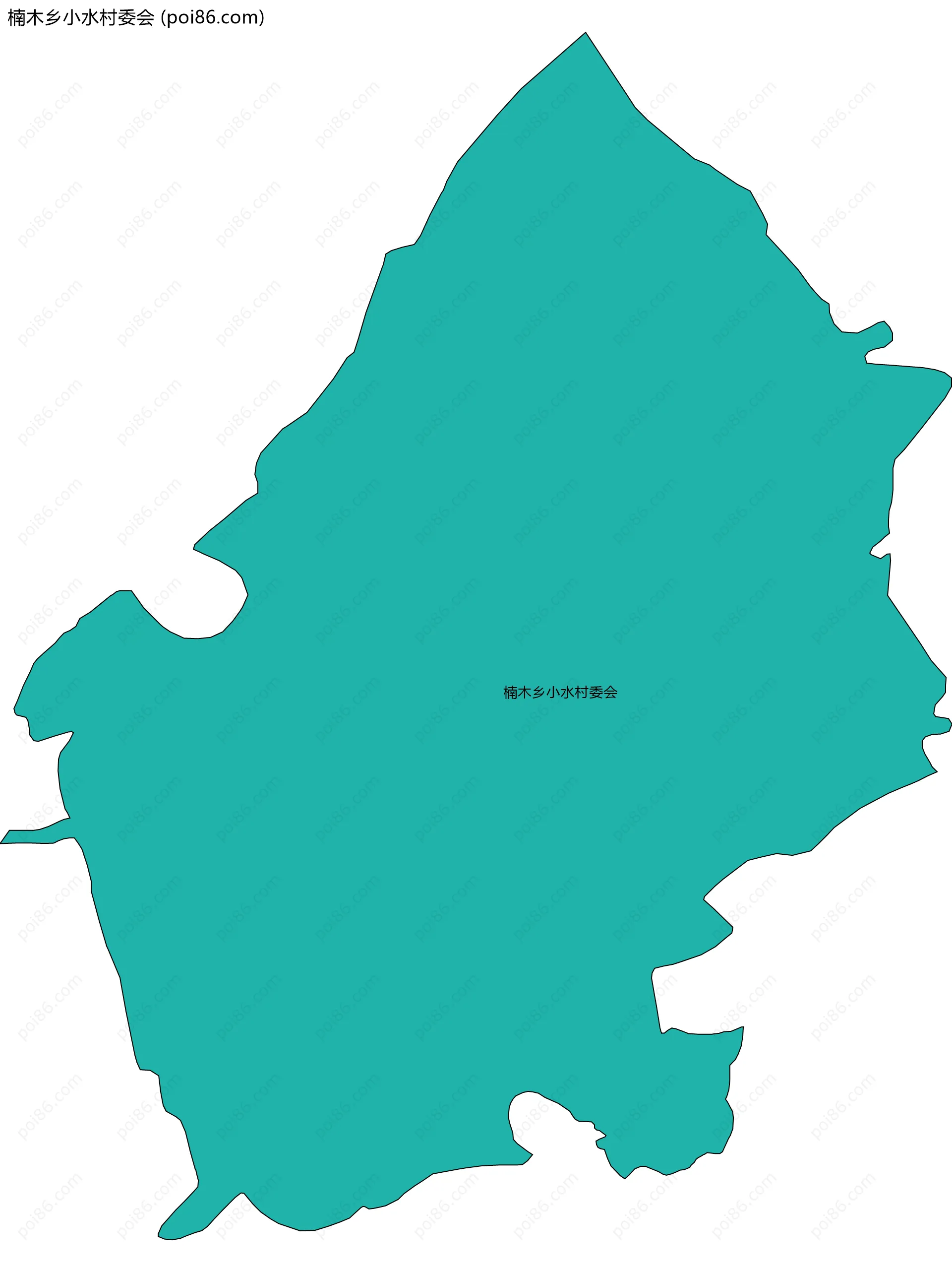 楠木乡小水村委会边界地图